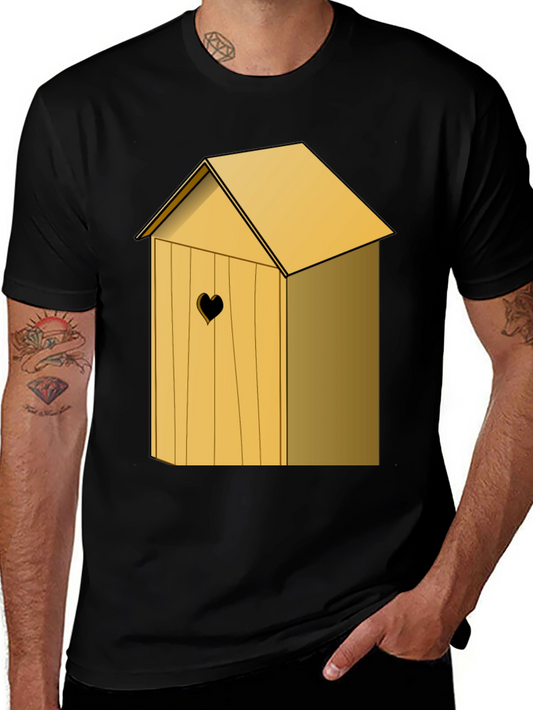 Outhouse Heart Cutout Tee - Novelty Humor Shirt