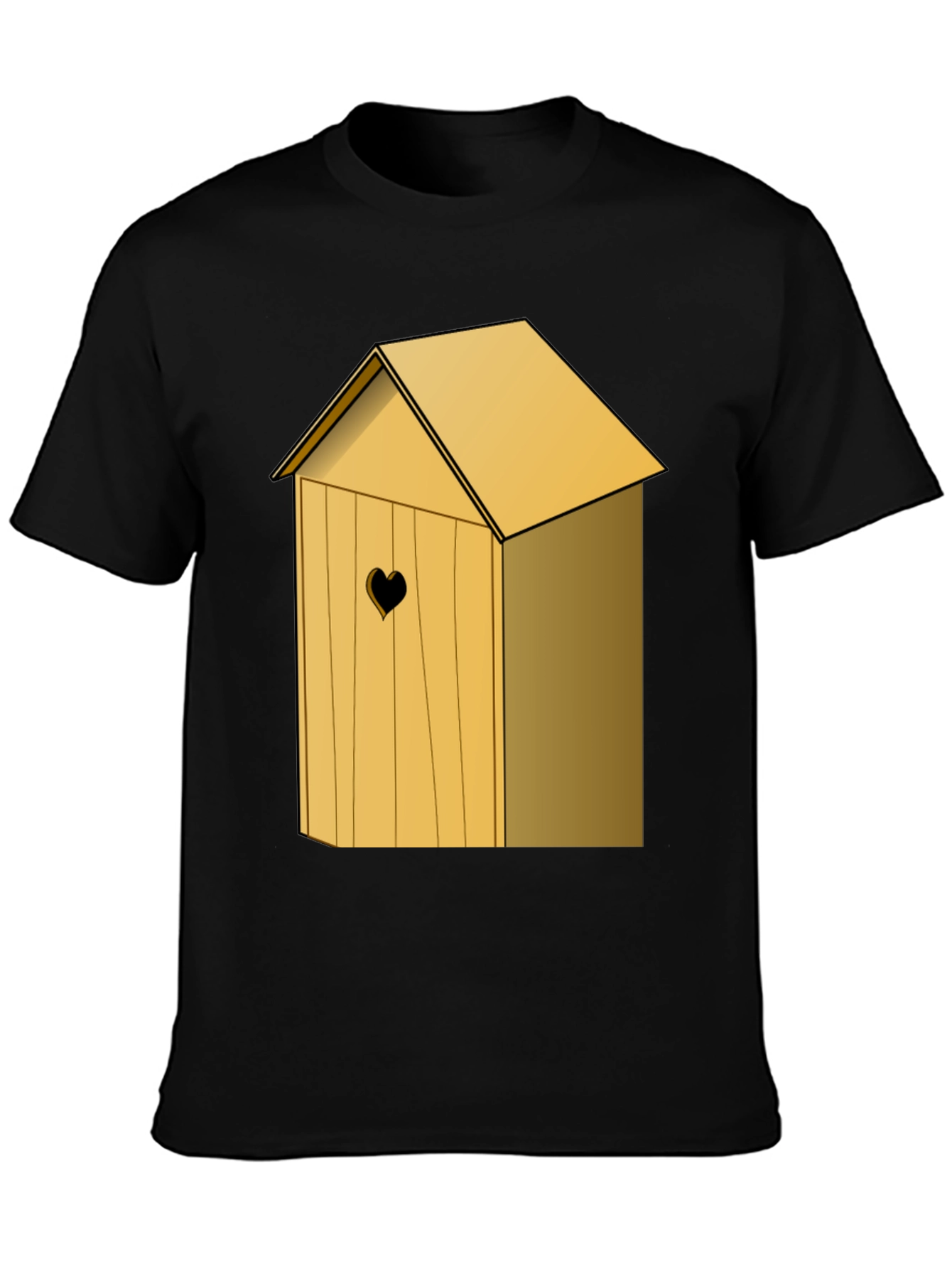 Outhouse Heart Cutout Tee - Novelty Humor Shirt