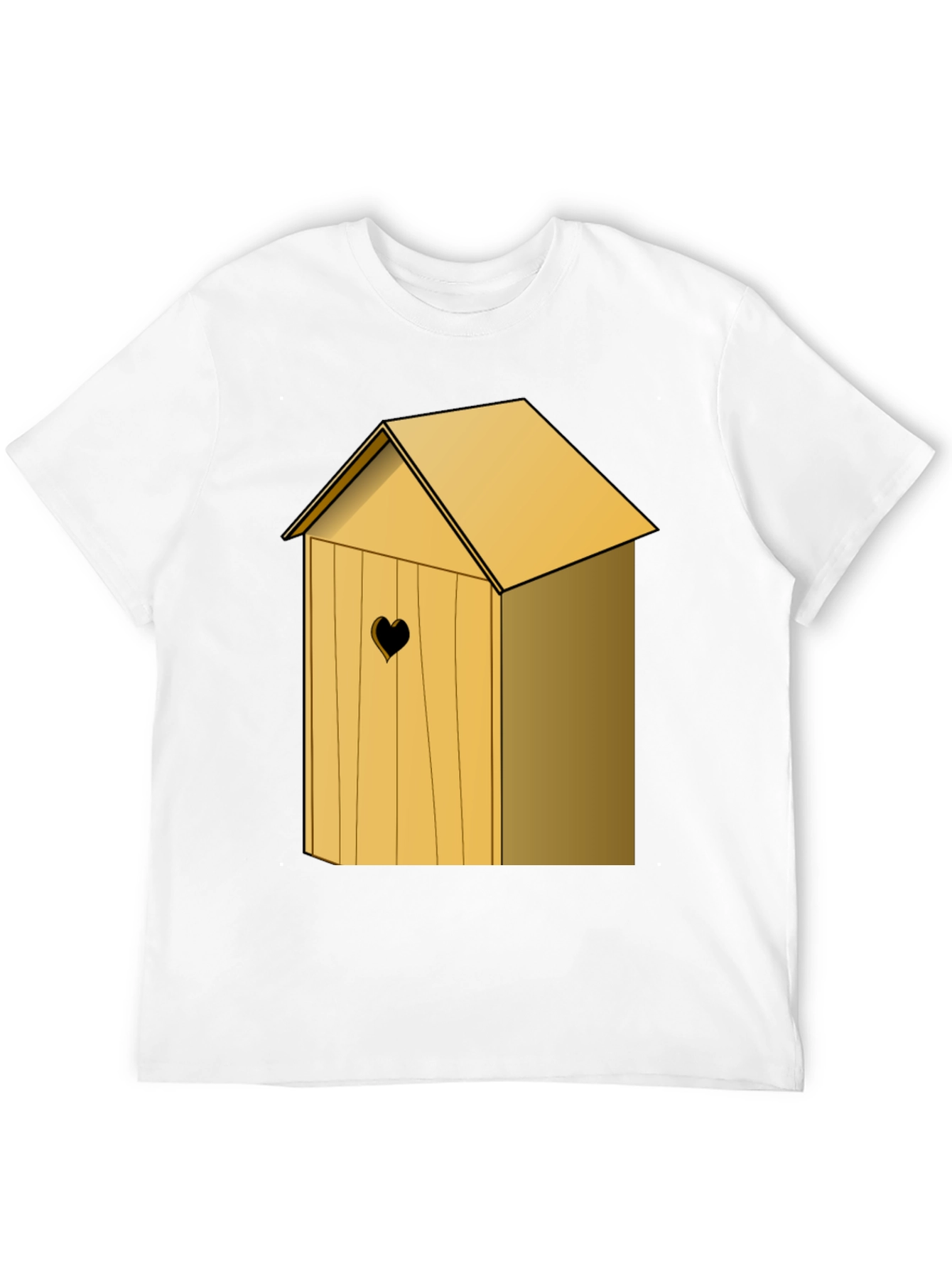 Outhouse Heart Cutout Tee - Novelty Humor Shirt