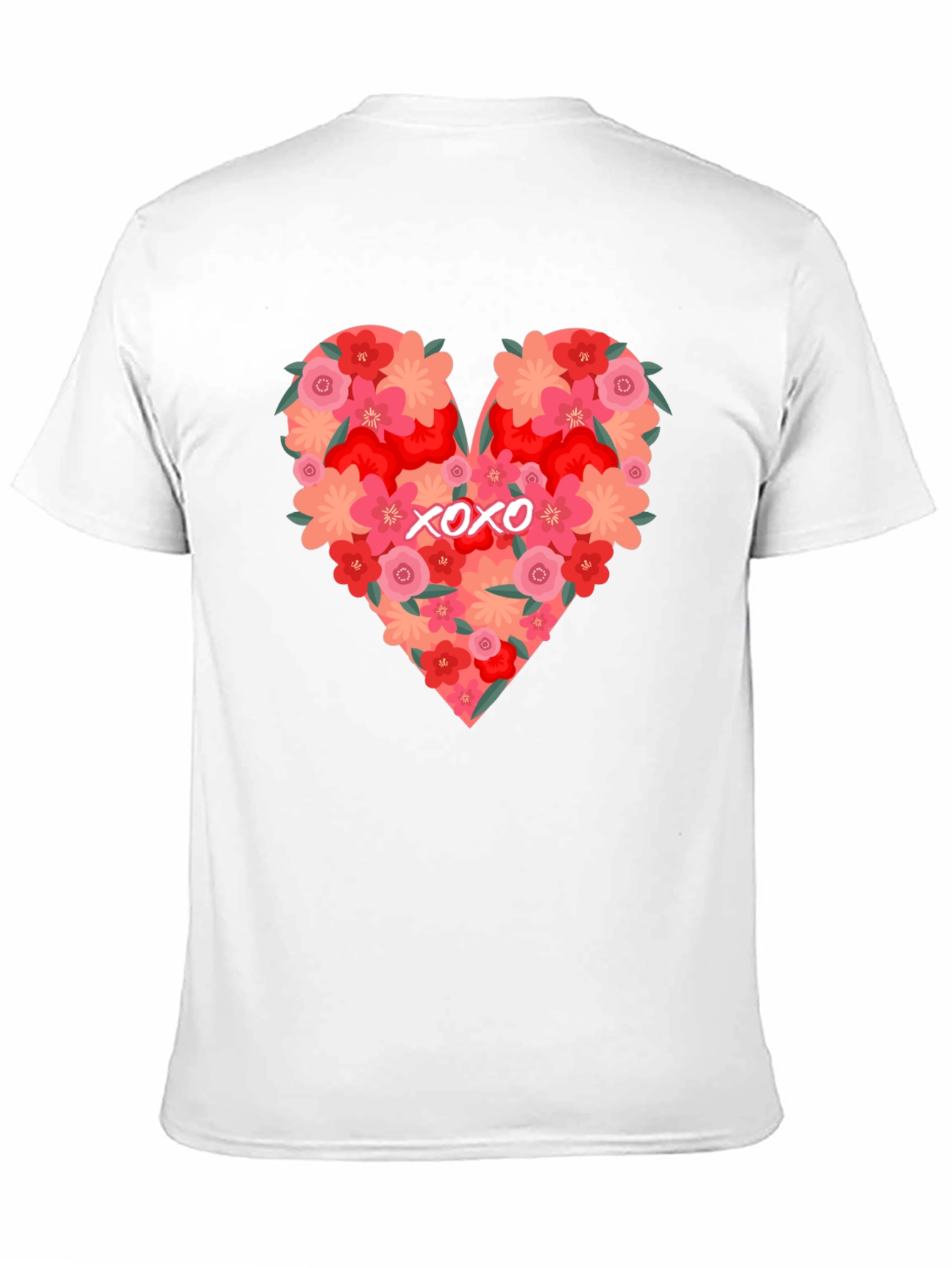 Floral Heart XOXO Graphic Tee - Black