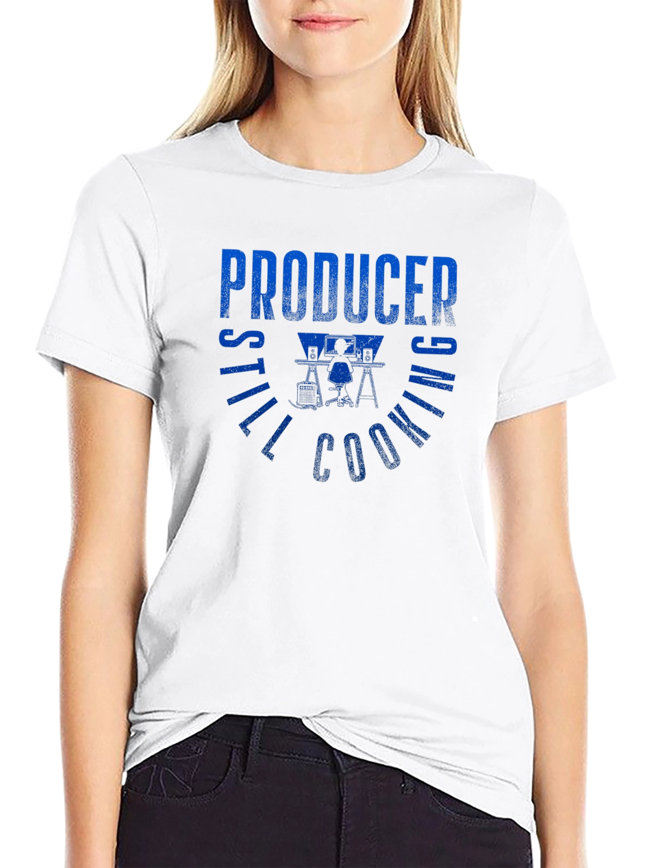 Producer Still Cooking T-Shirt - Blue Graphic