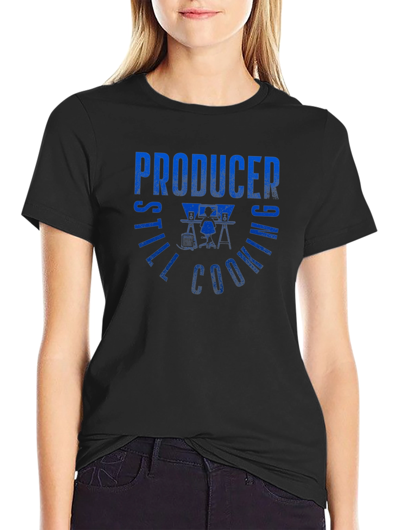 Producer Still Cooking T-Shirt - Blue Graphic