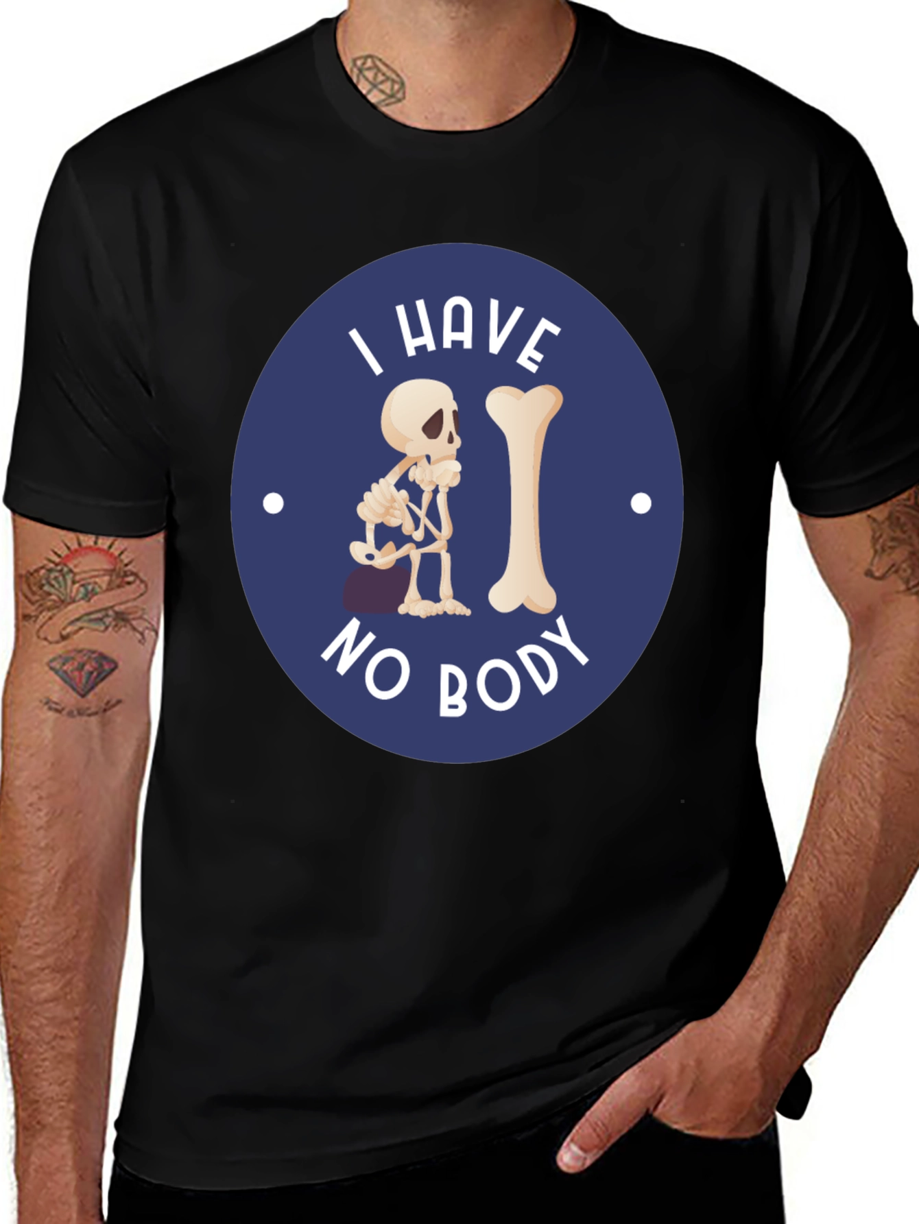 I Have No Body Funny Skeleton T-Shirt
