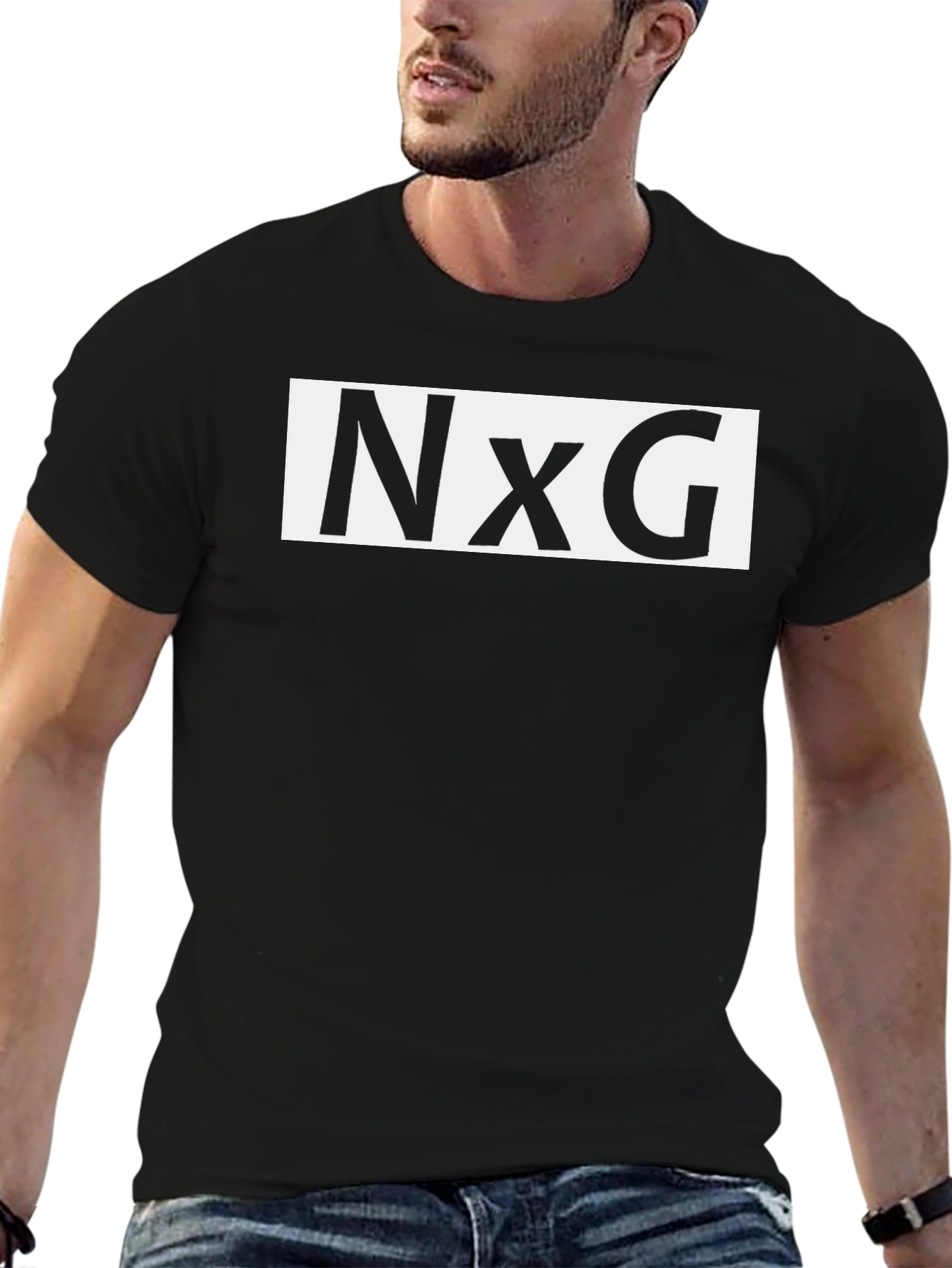 NxG Graphic Tee - Black Cotton Blend Casual Style