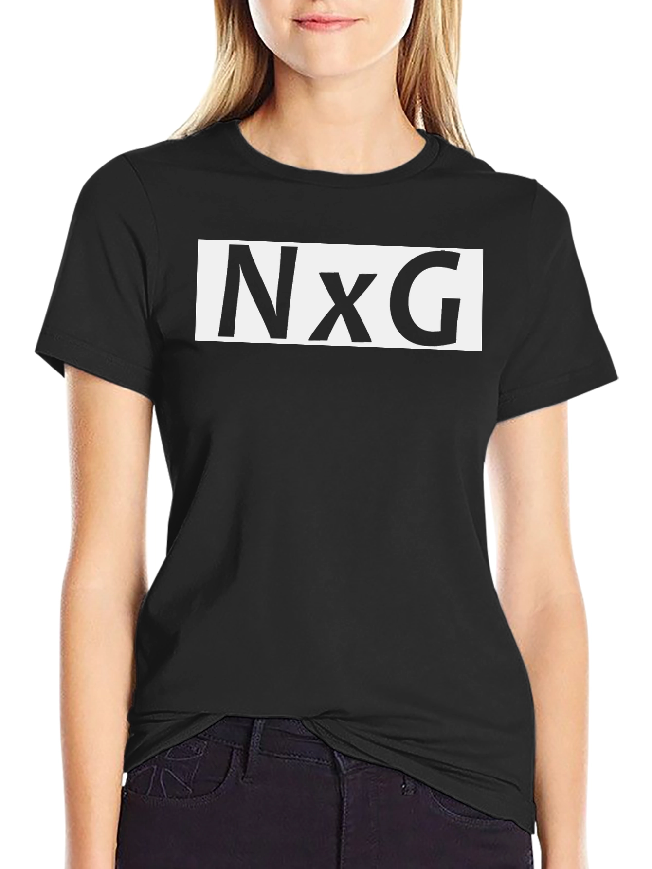NxG Graphic Tee - Black Cotton Blend Casual Style