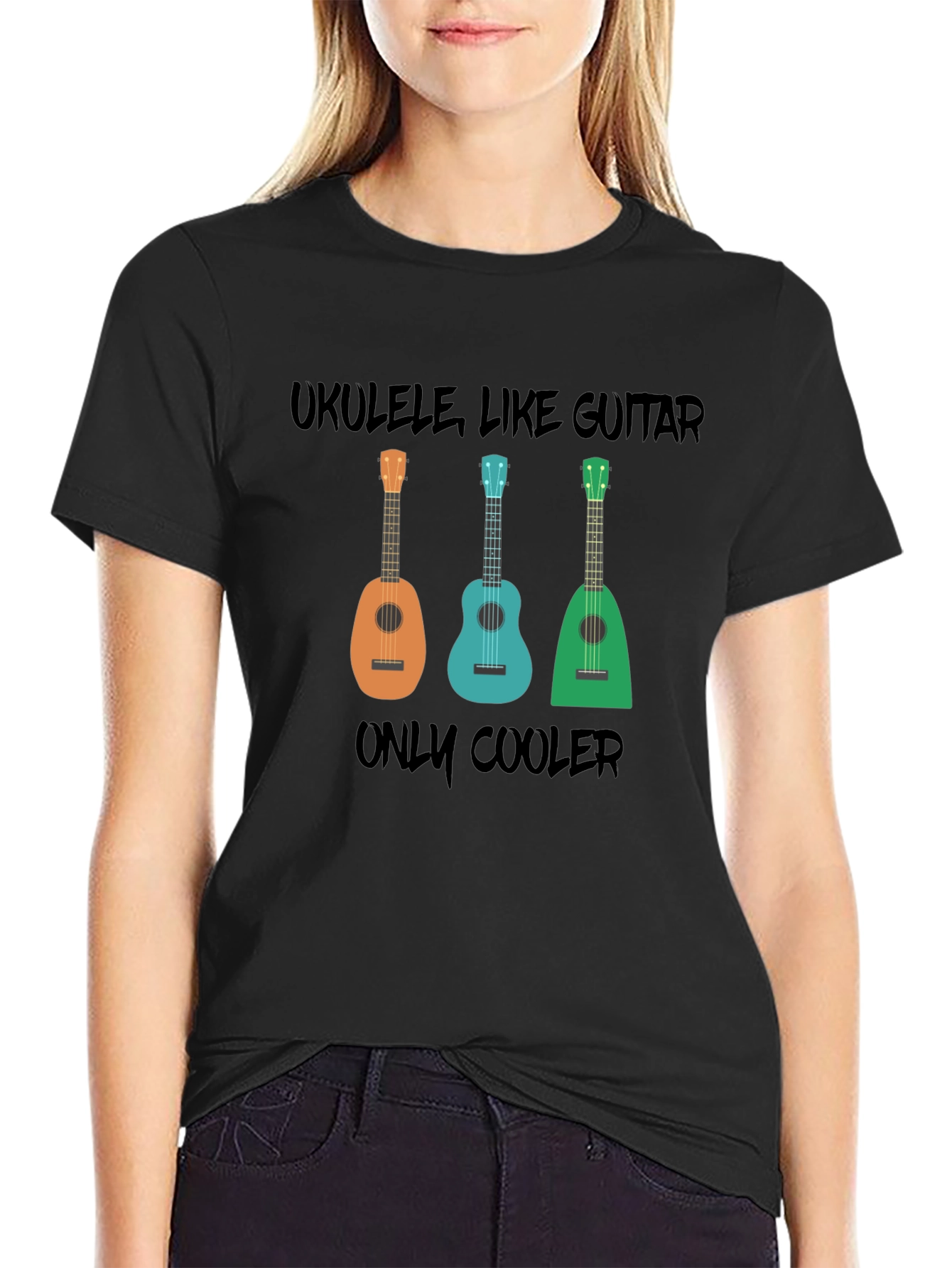 Ukulele Graphic Tee - Ukulele Like Guitar Only Cooler!