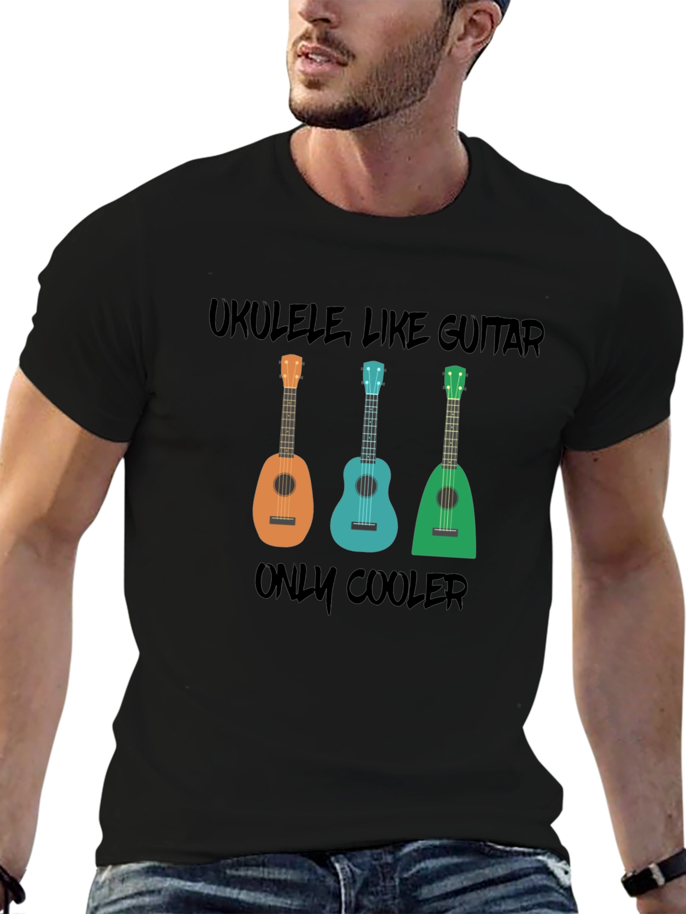 Ukulele Graphic Tee - Ukulele Like Guitar Only Cooler!