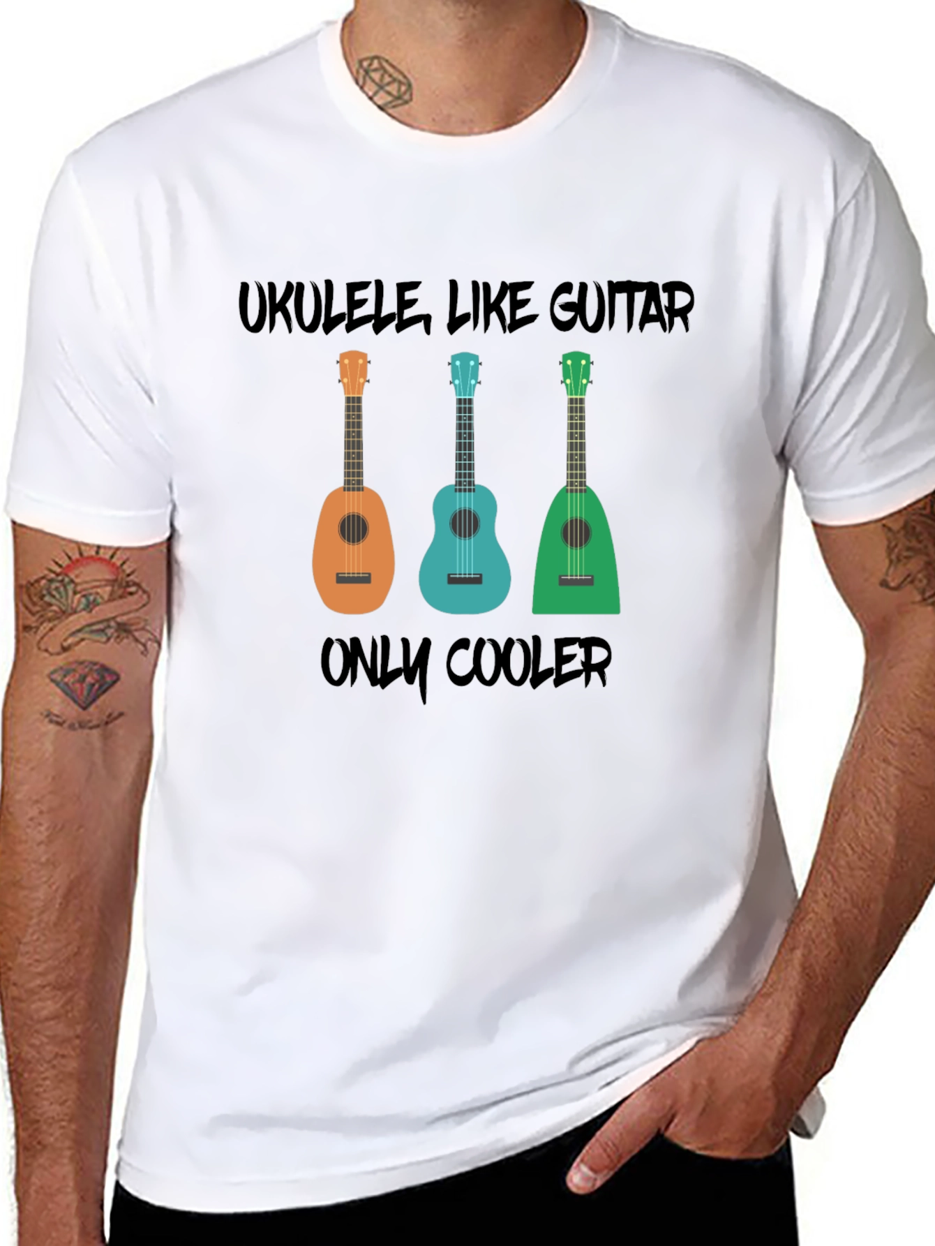 Ukulele Graphic Tee - Ukulele Like Guitar Only Cooler!