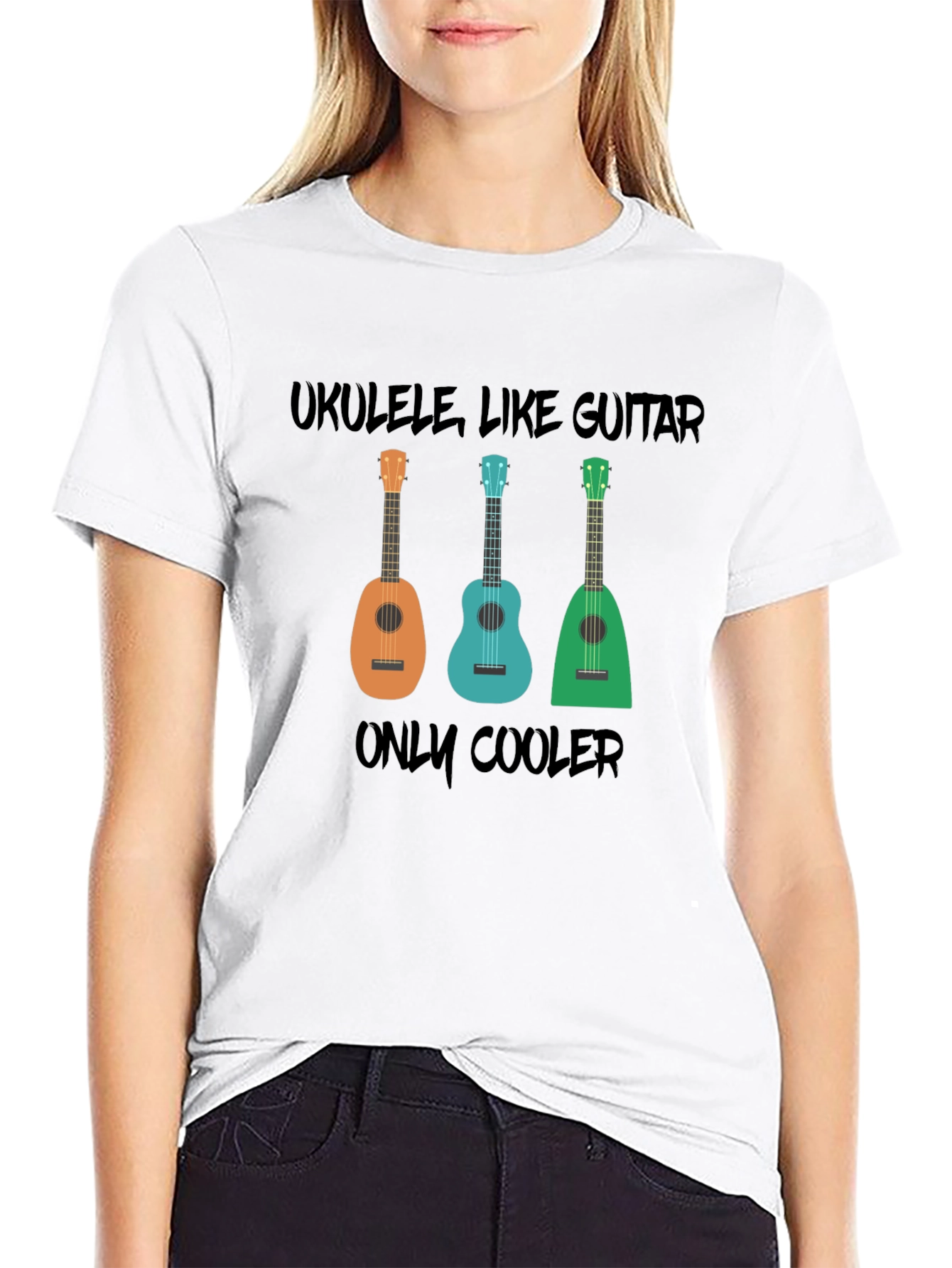 Ukulele Graphic Tee - Ukulele Like Guitar Only Cooler!