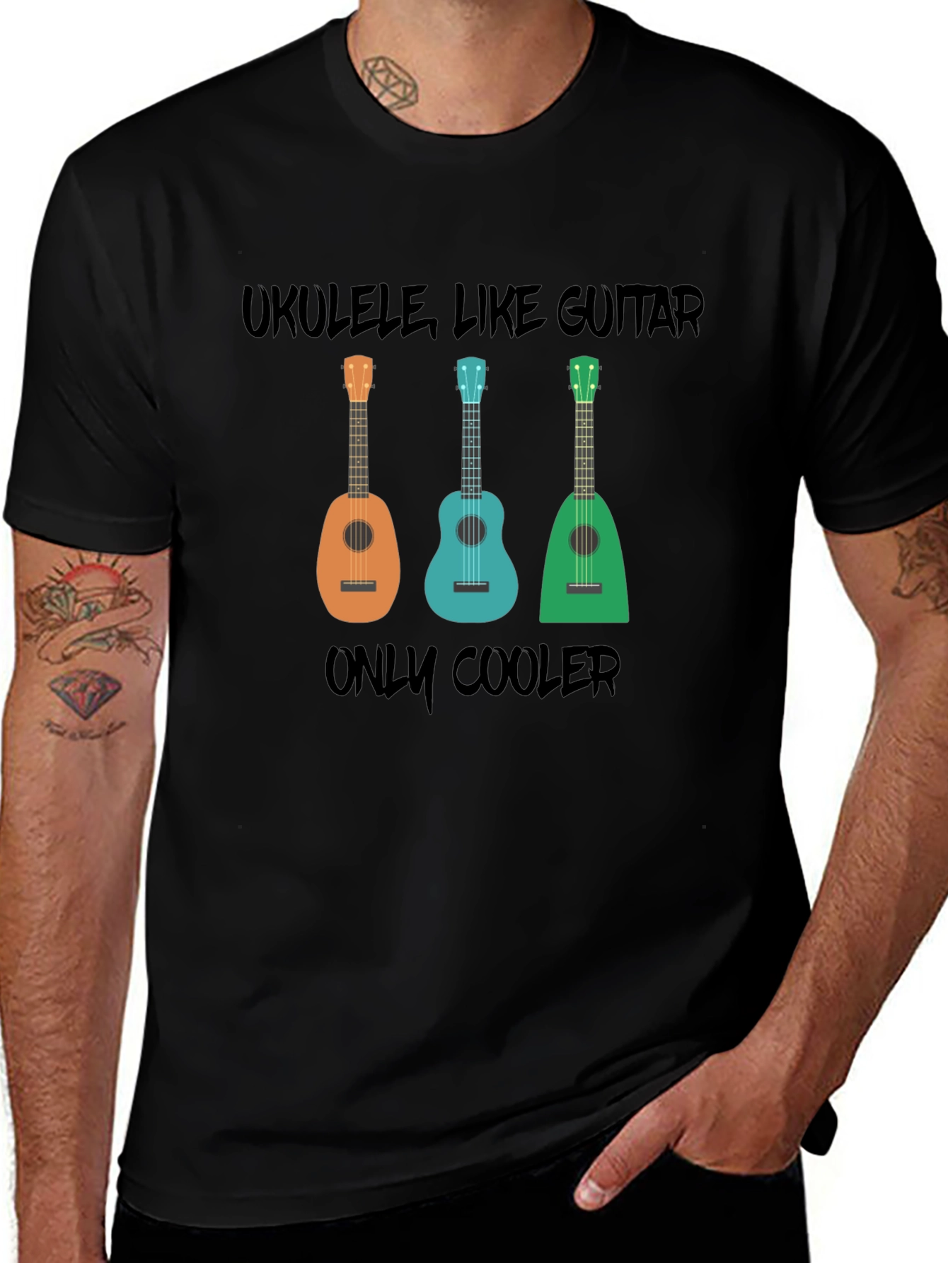 Ukulele Graphic Tee - Ukulele Like Guitar Only Cooler!
