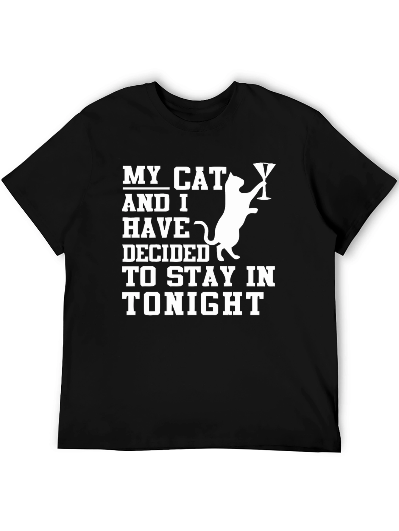 Stay-In Cat T-Shirt: Cozy Night In Style!
