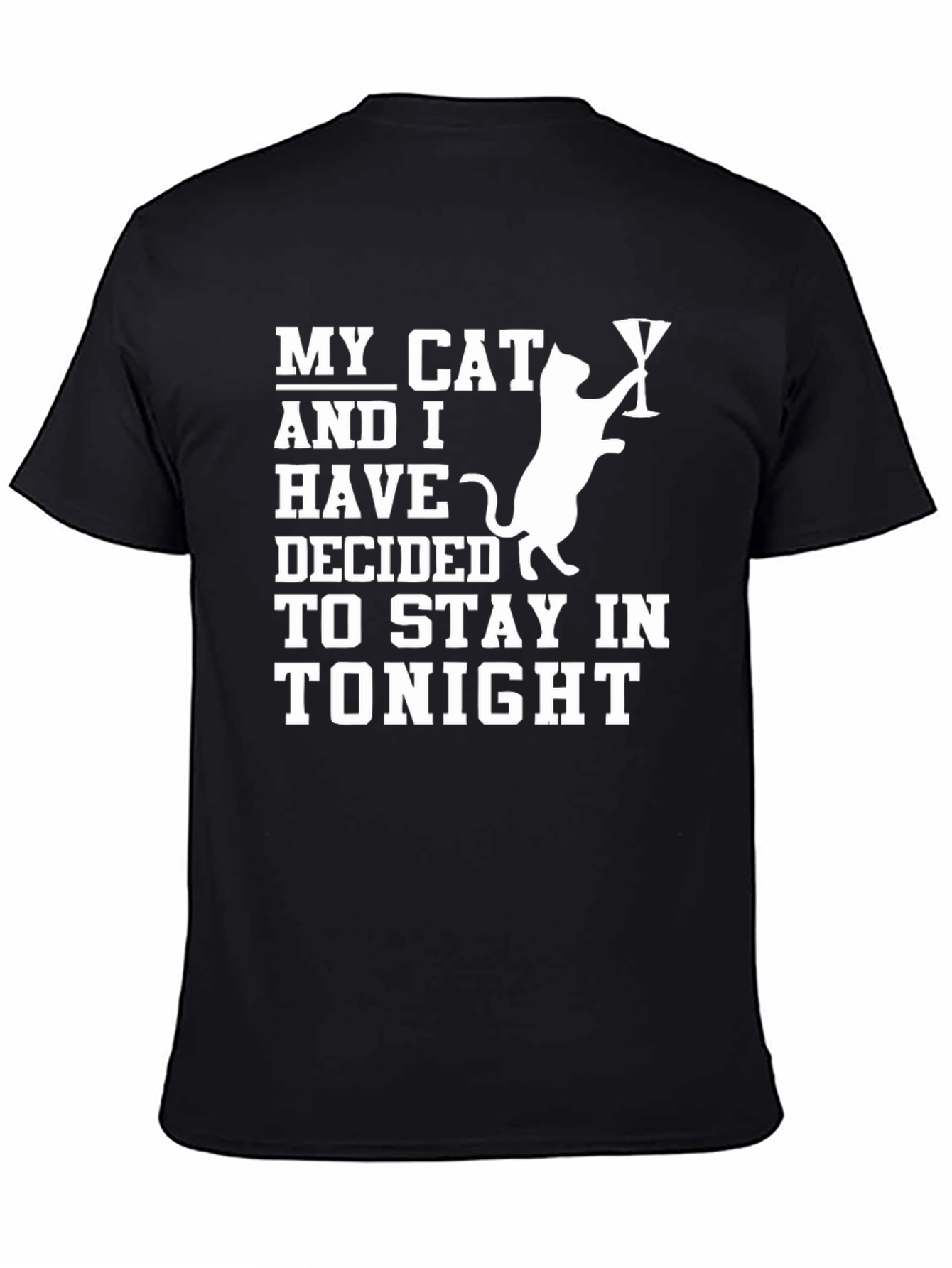 Stay-In Cat T-Shirt: Cozy Night In Style!