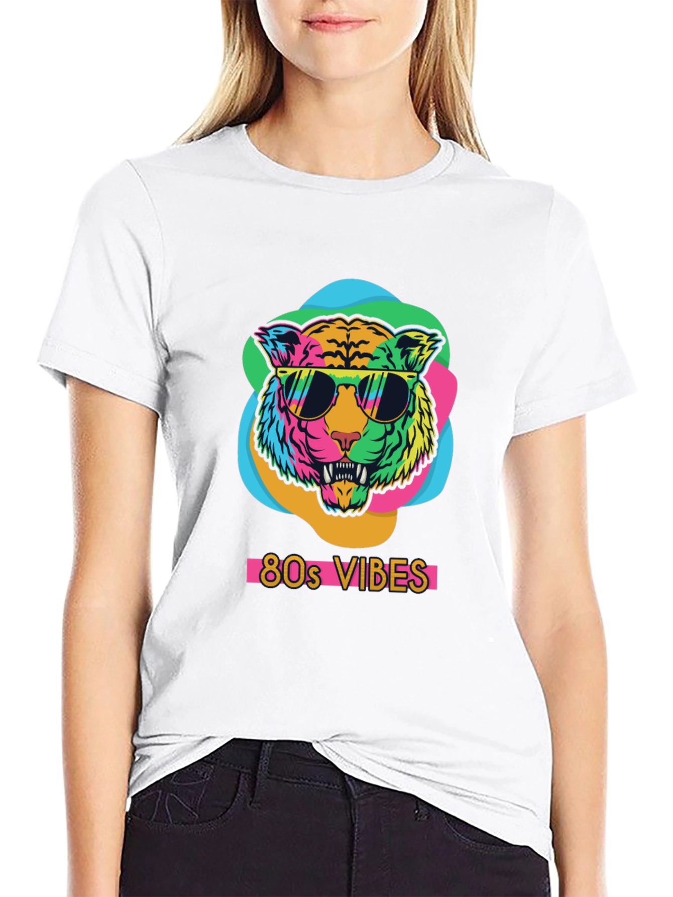 80s Vibes Tiger Graphic Tee