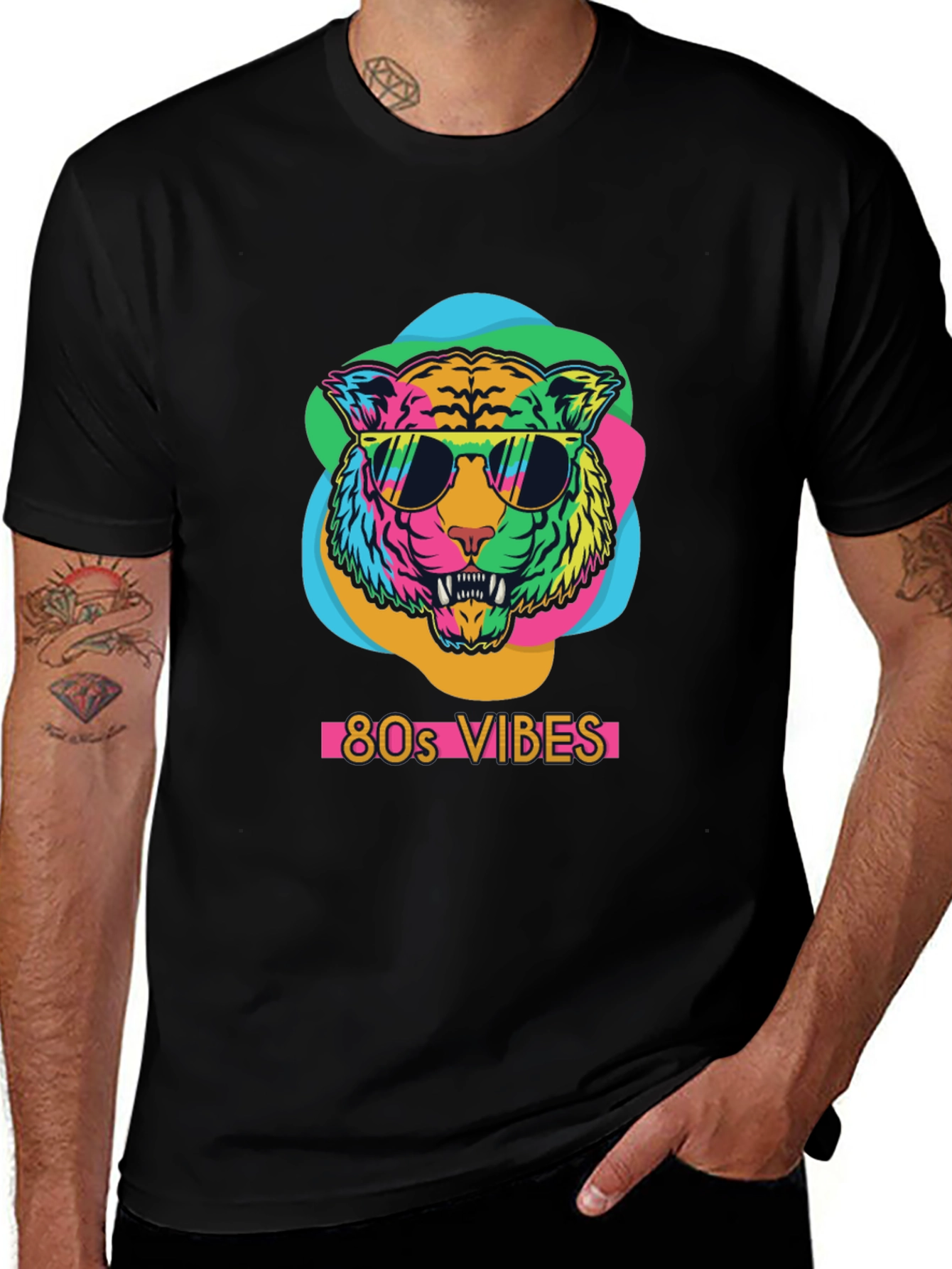 80s Vibes Tiger Graphic Tee