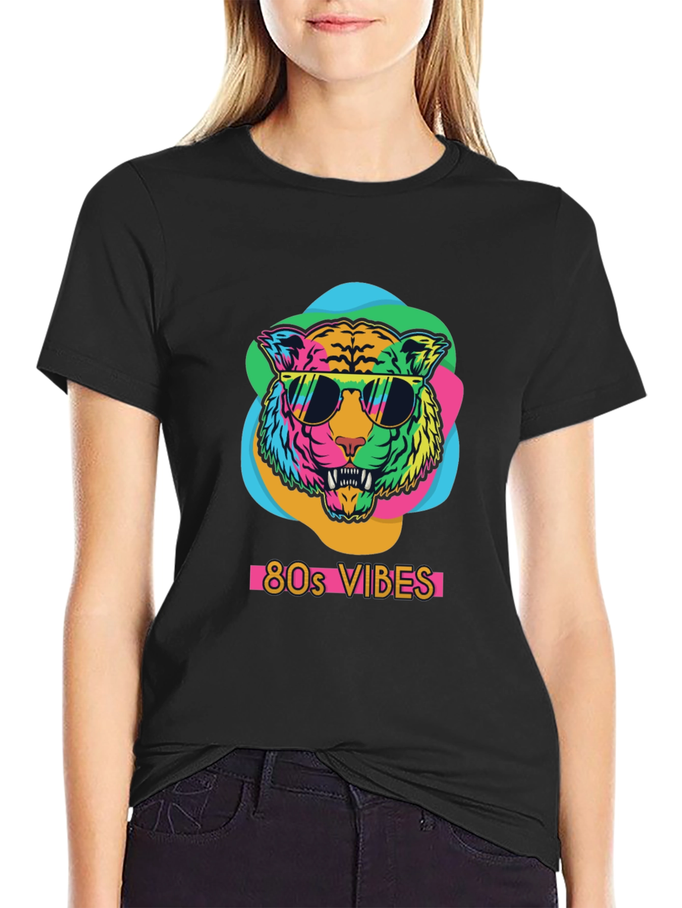 80s Vibes Tiger Graphic Tee