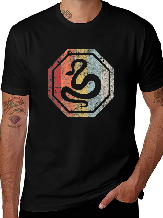 Retro Snake Graphic Tee - Vintage Style T-Shirt
