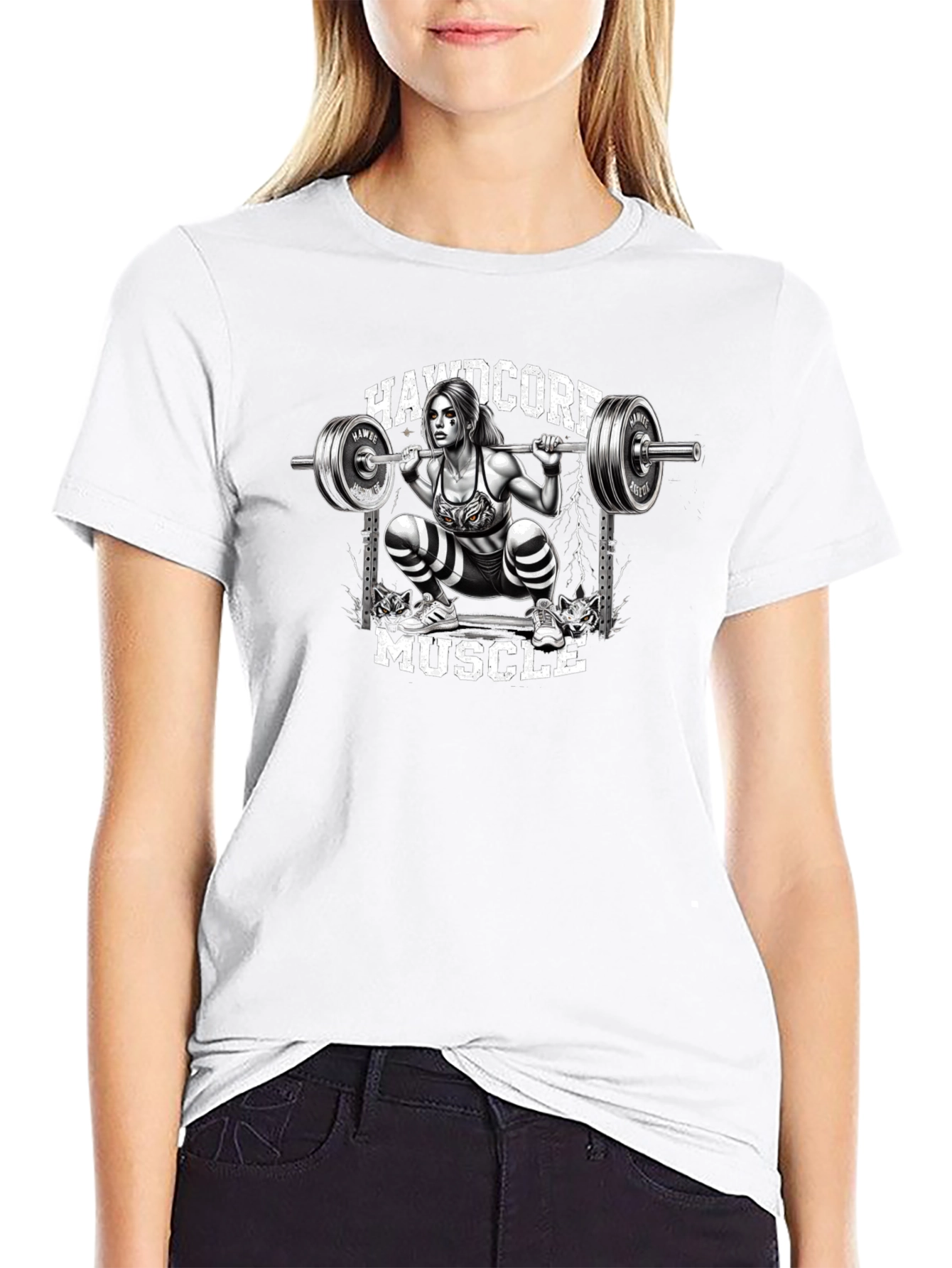 Hardcore Muscle Squat Graphic Tee