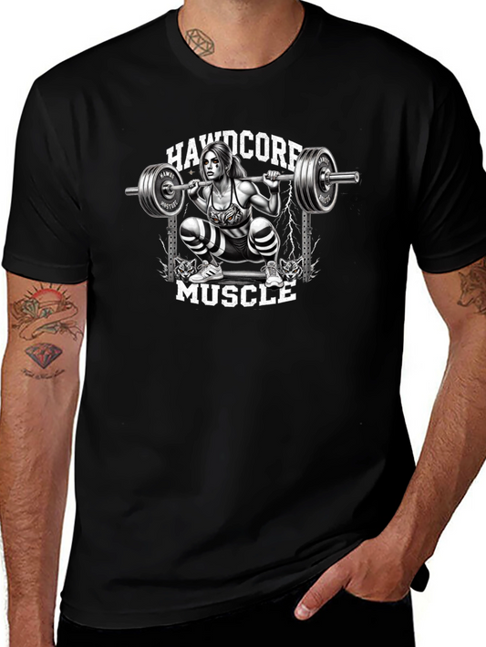 Hardcore Muscle Squat Graphic Tee