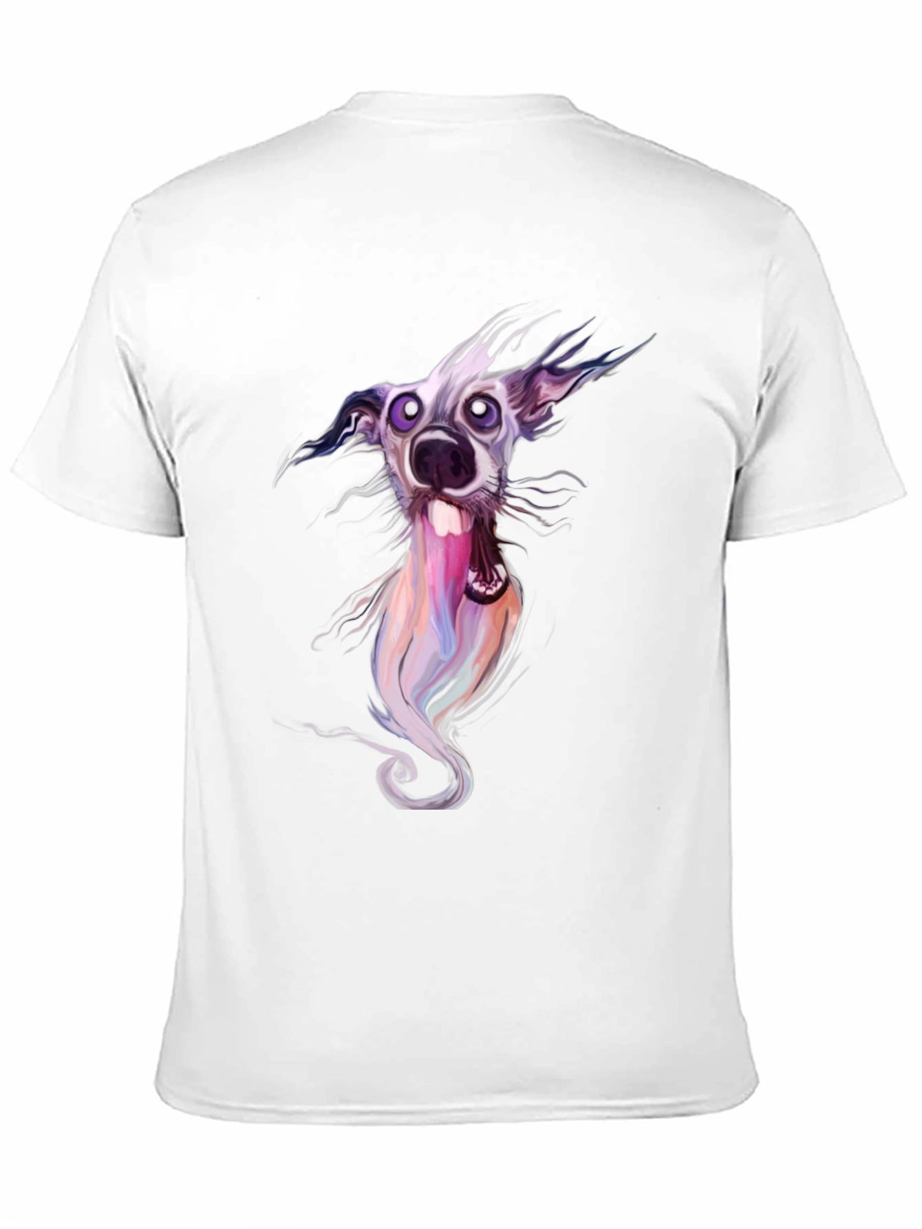 Cartoon Dog Graphic Black T-Shirt