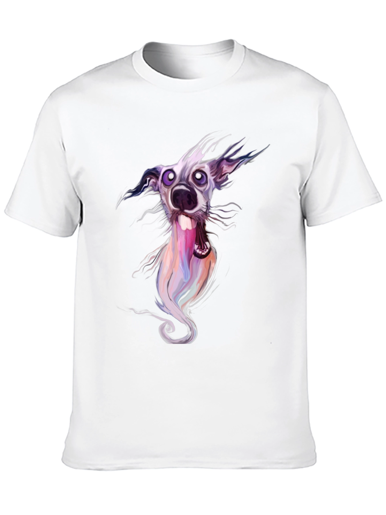 Cartoon Dog Graphic Black T-Shirt