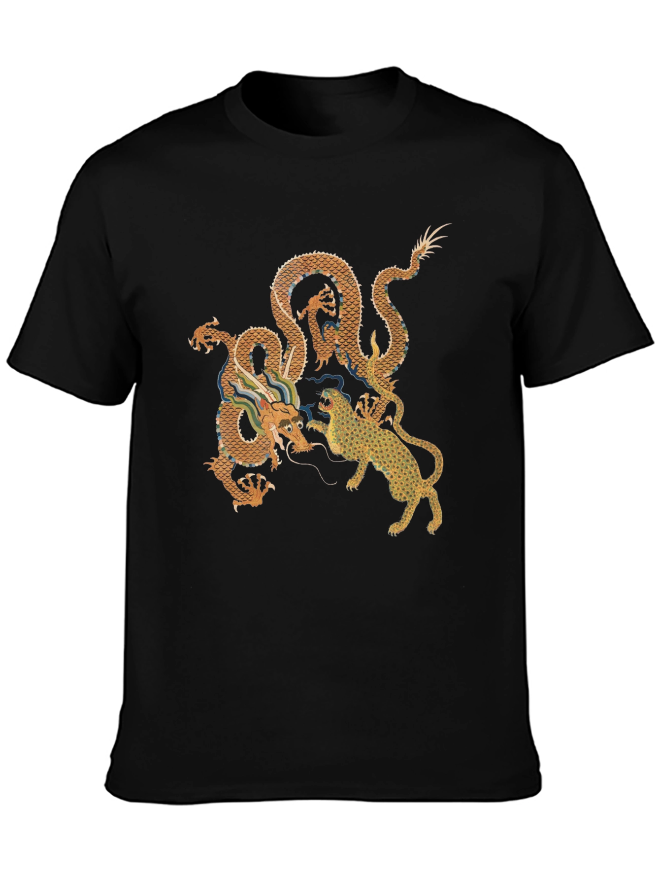 Dragon vs. Tiger Graphic Tee - Black