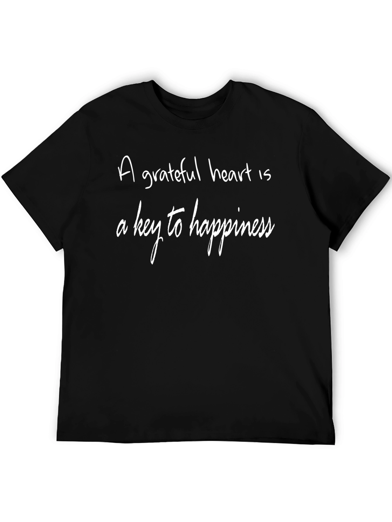 Grateful Heart Happiness T-Shirt - Black