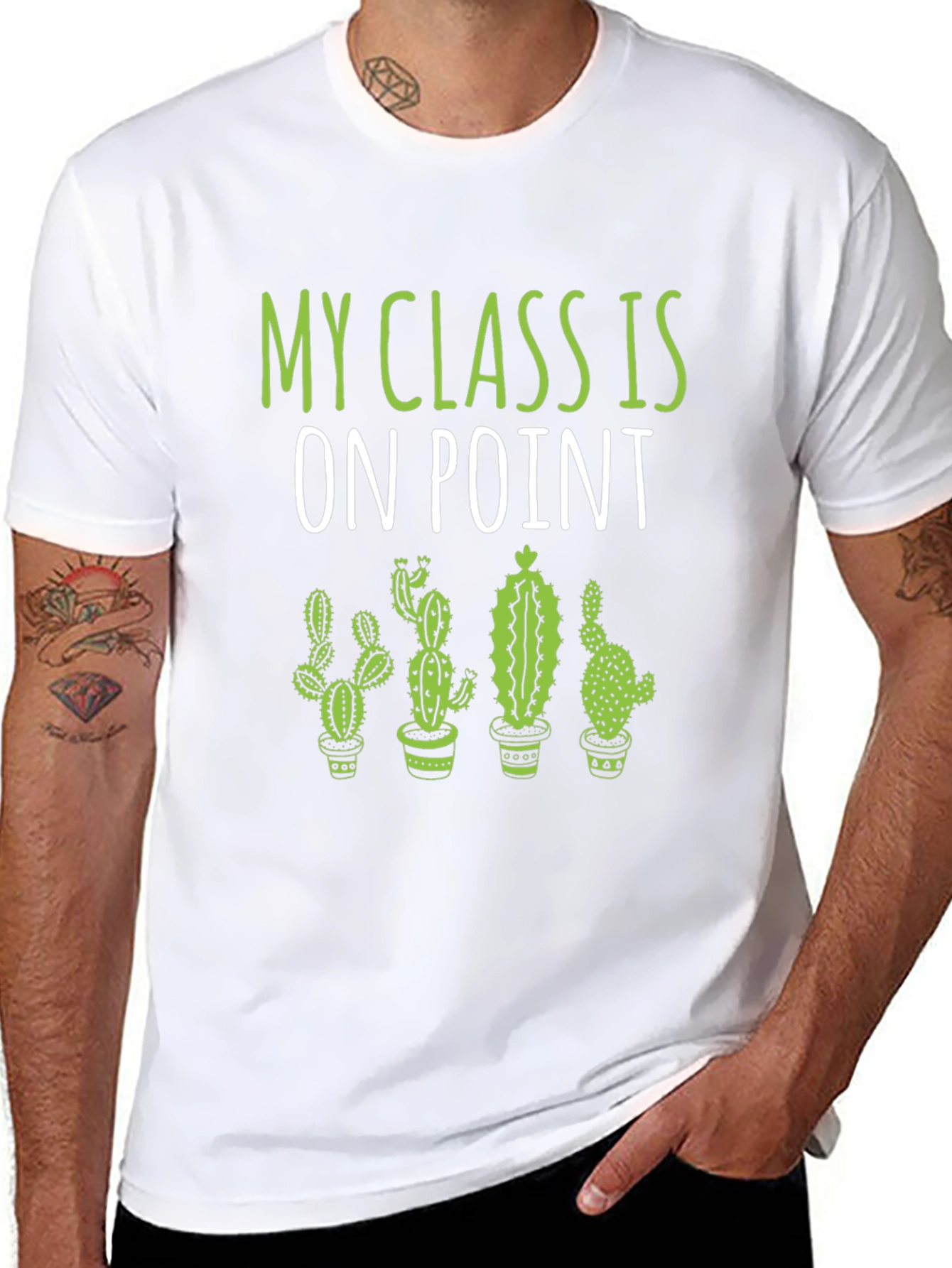 Funny Cactus T-Shirt - My Class Is On Point!