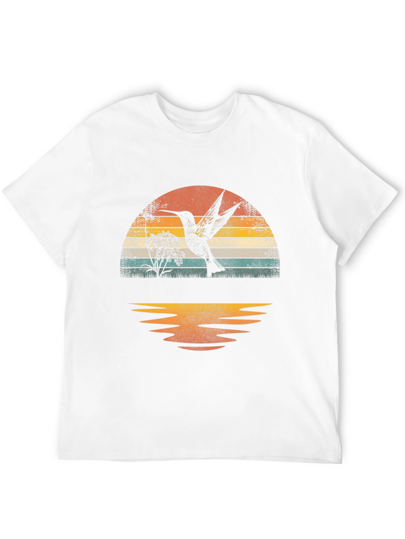 Hummingbird Sunset Graphic Tee - Nature Lover T-Shirt