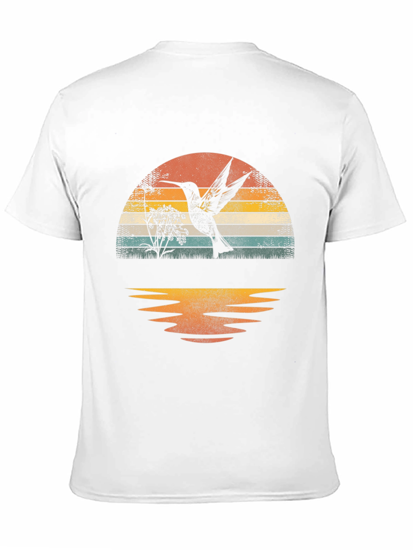Hummingbird Sunset Graphic Tee - Nature Lover T-Shirt
