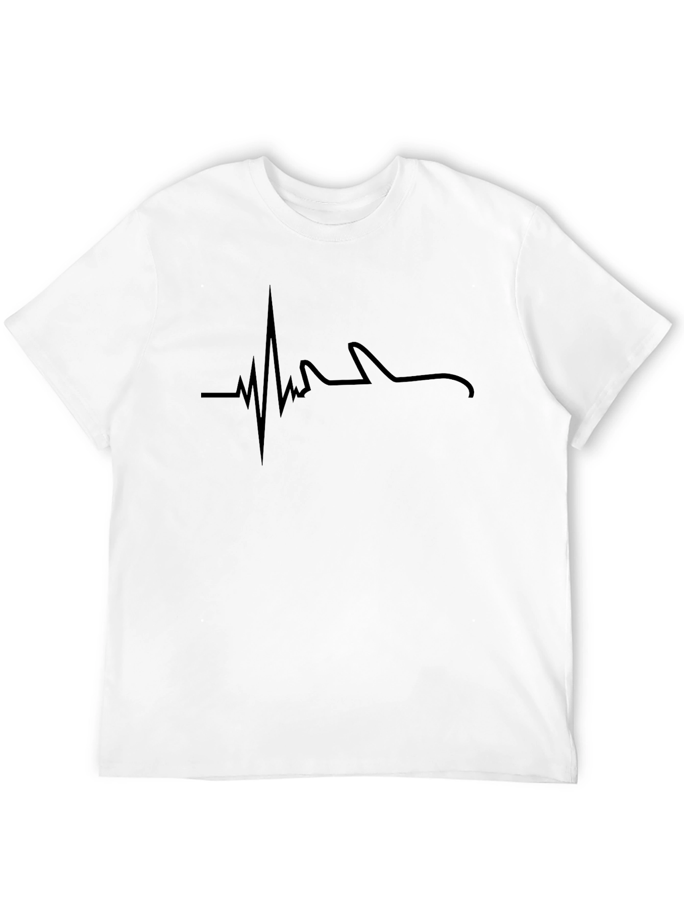Heartbeat Shark Graphic Tee - Unique Novelty T-Shirt