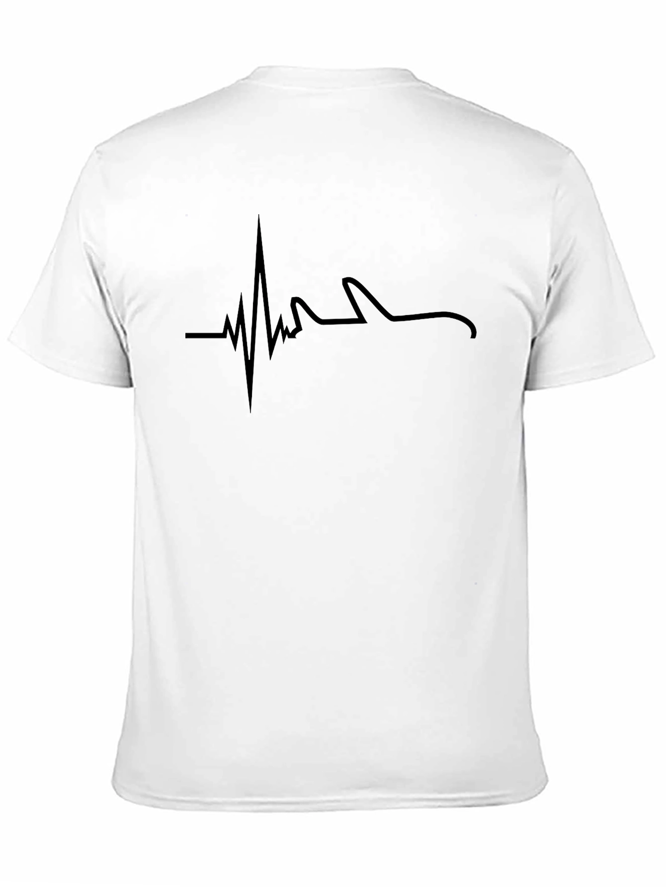 Heartbeat Shark Graphic Tee - Unique Novelty T-Shirt