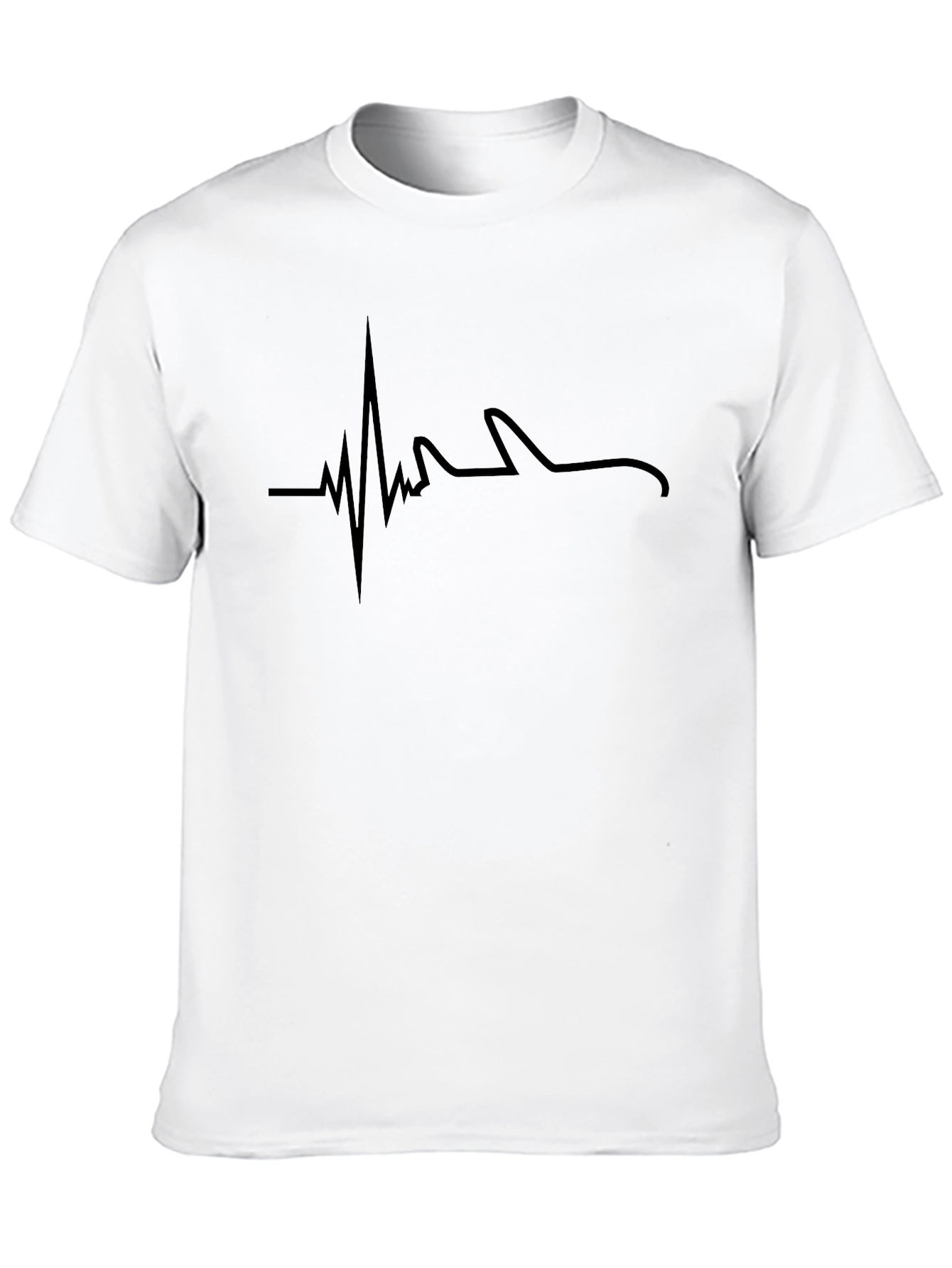 Heartbeat Shark Graphic Tee - Unique Novelty T-Shirt