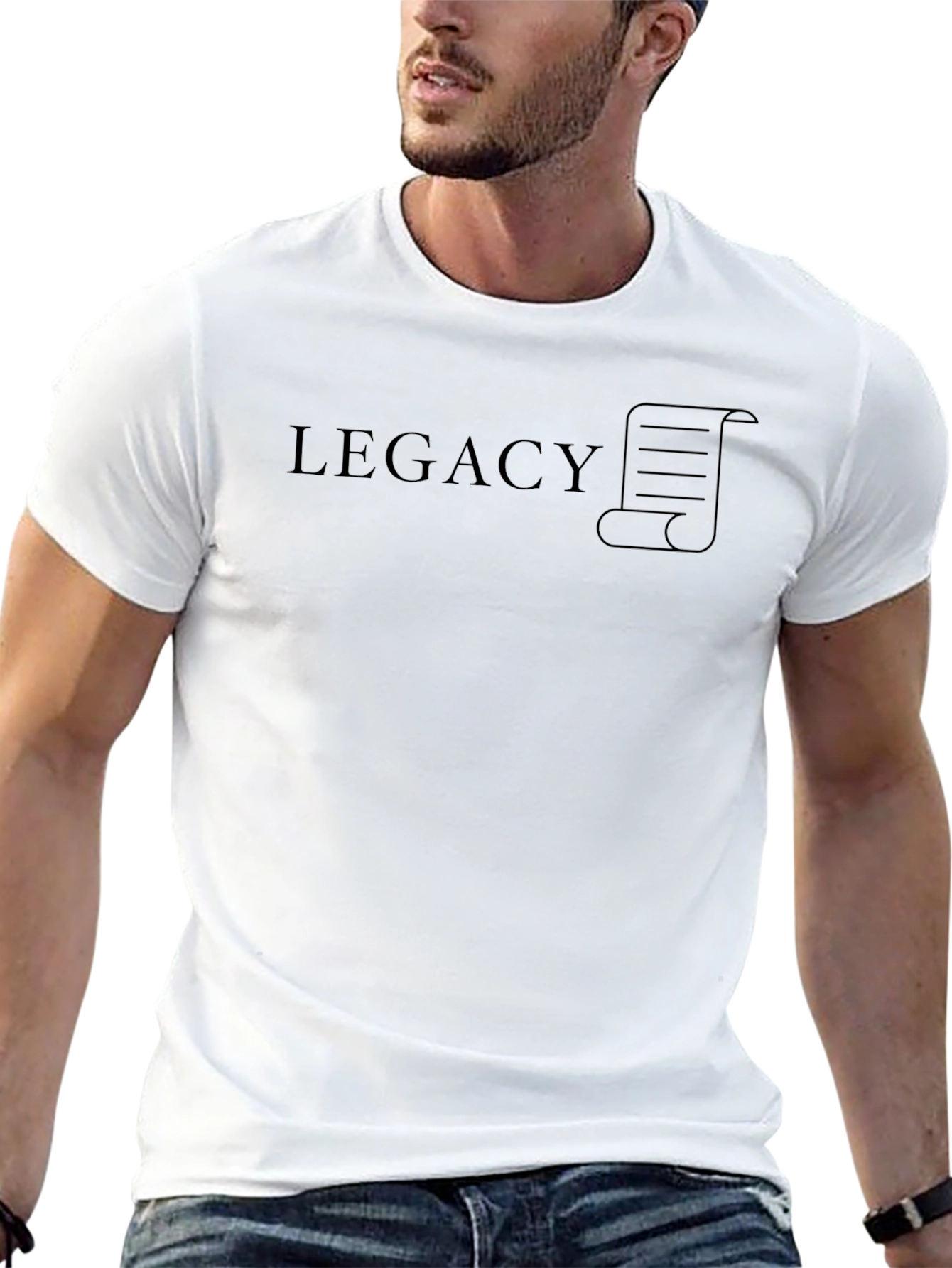 Legacy Graphic Tee - Classic Black Cotton T-Shirt