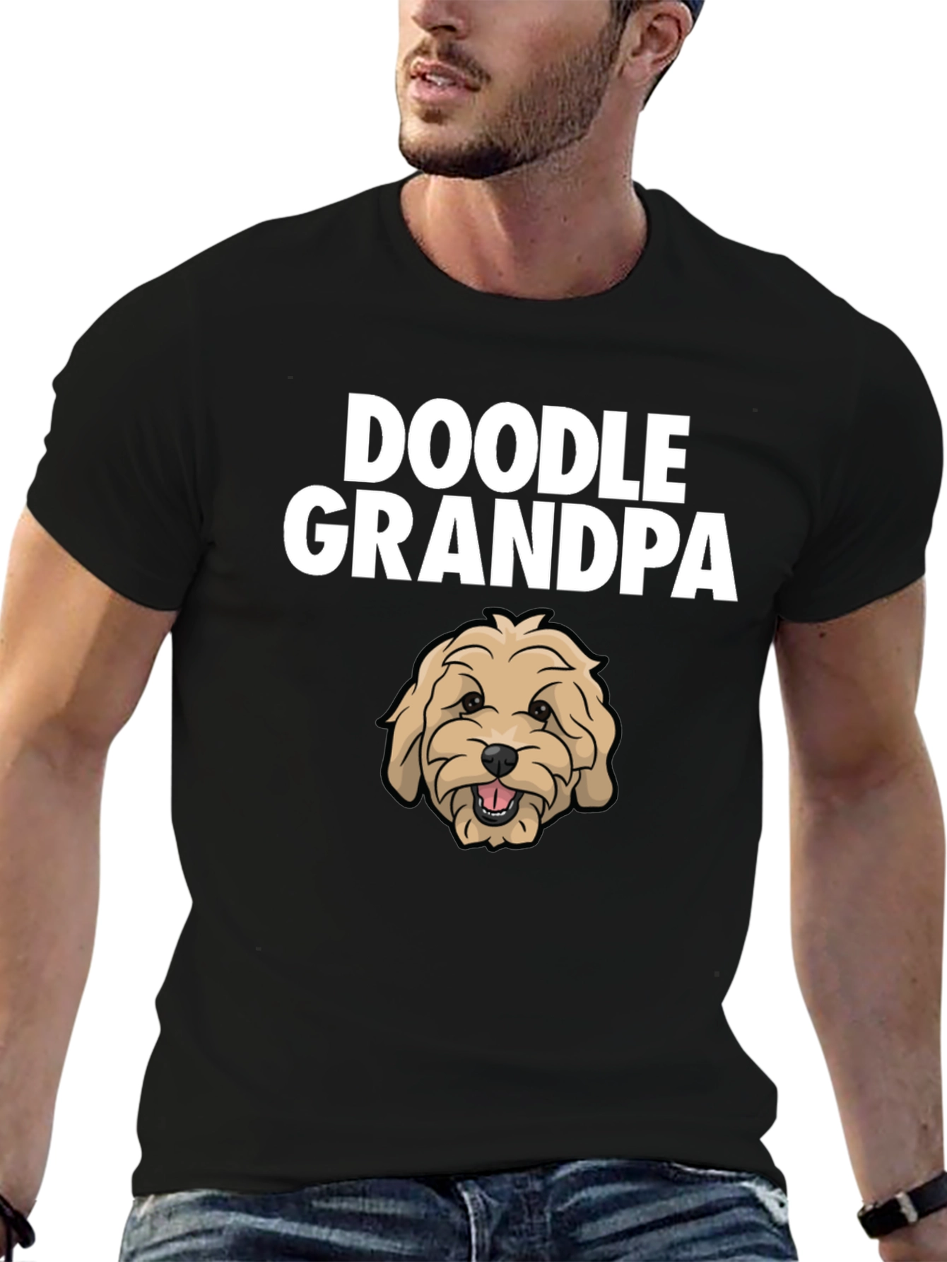 Doodle Grandpa T-Shirt - Cute Dog Graphic Tee