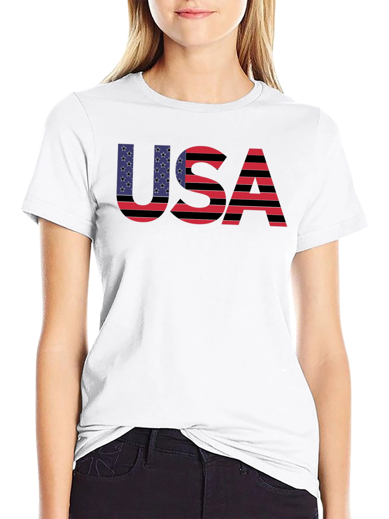 USA Flag Graphic T-Shirt - Patriotic Tee