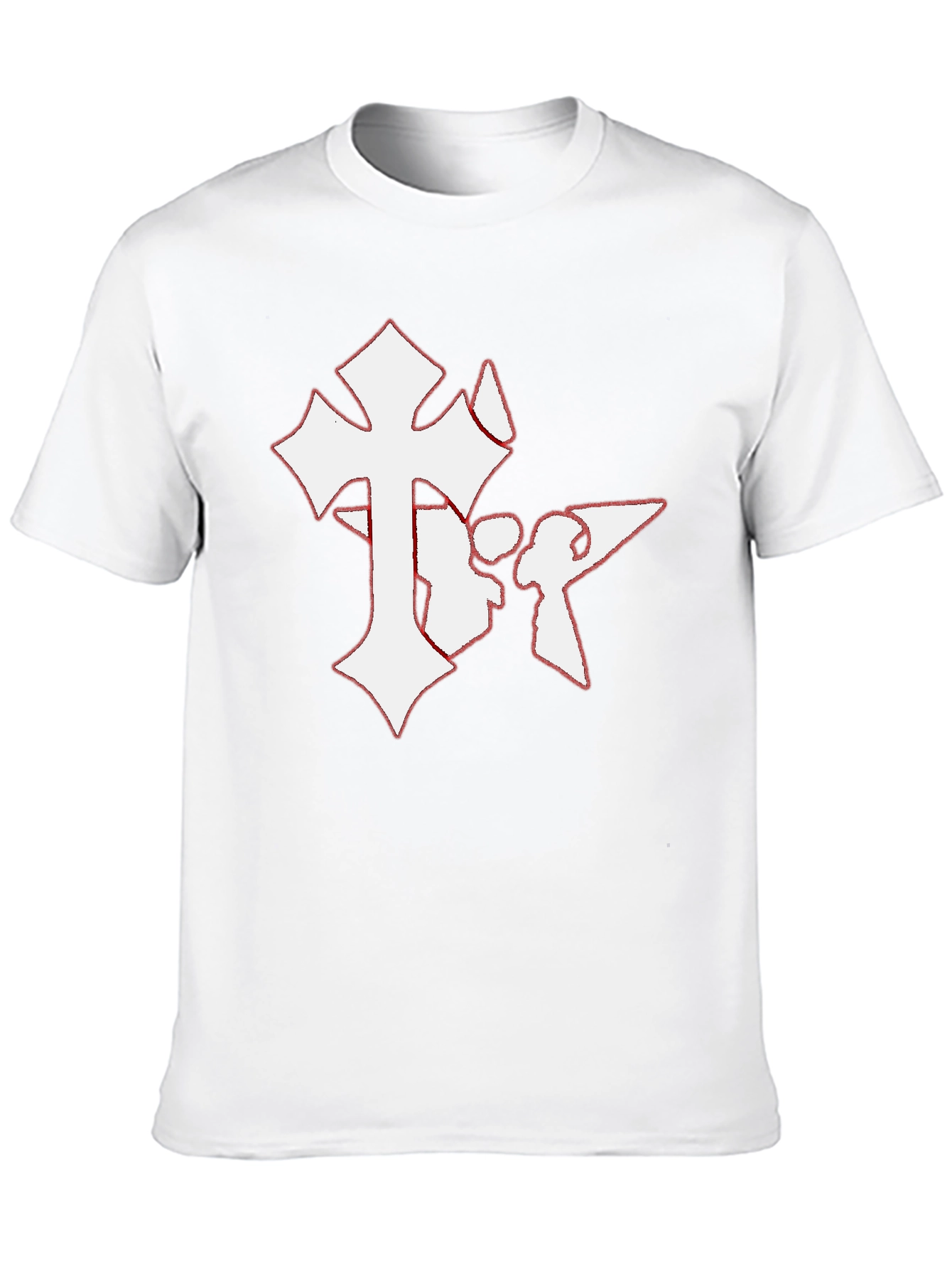 Edgy Black T-Shirt with White Graphic Print