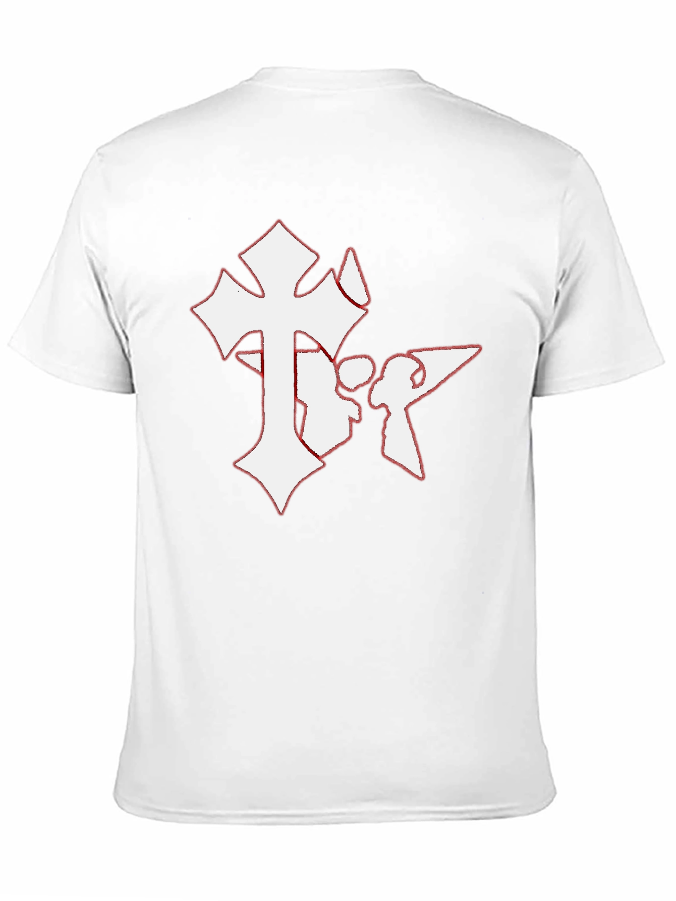 Edgy Black T-Shirt with White Graphic Print