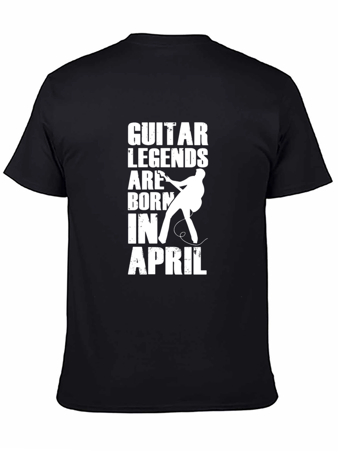 Guitar Legends Born In April Black T-Shirt