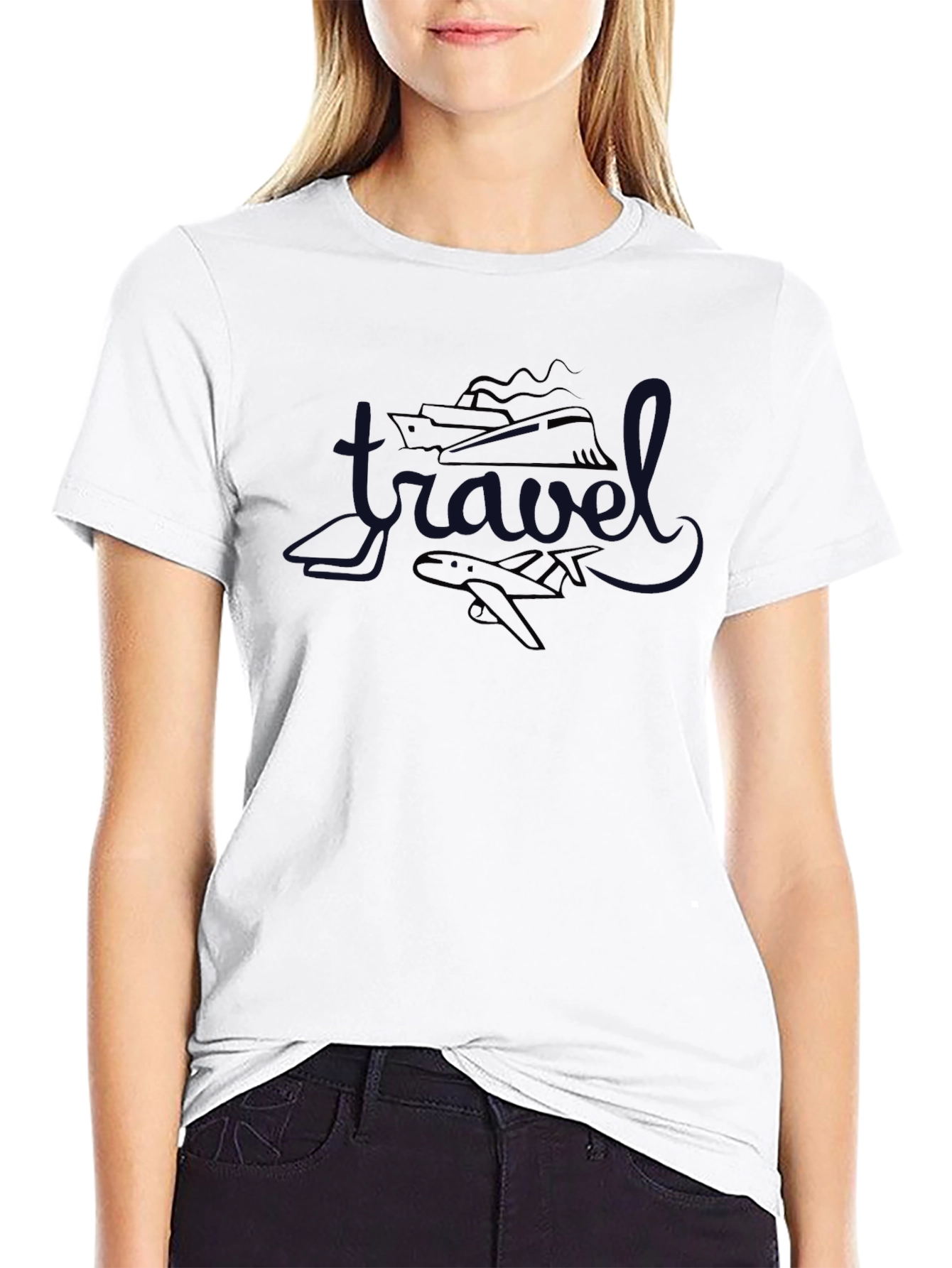 Travel Mode Tee: Ship & Airplane Adventure