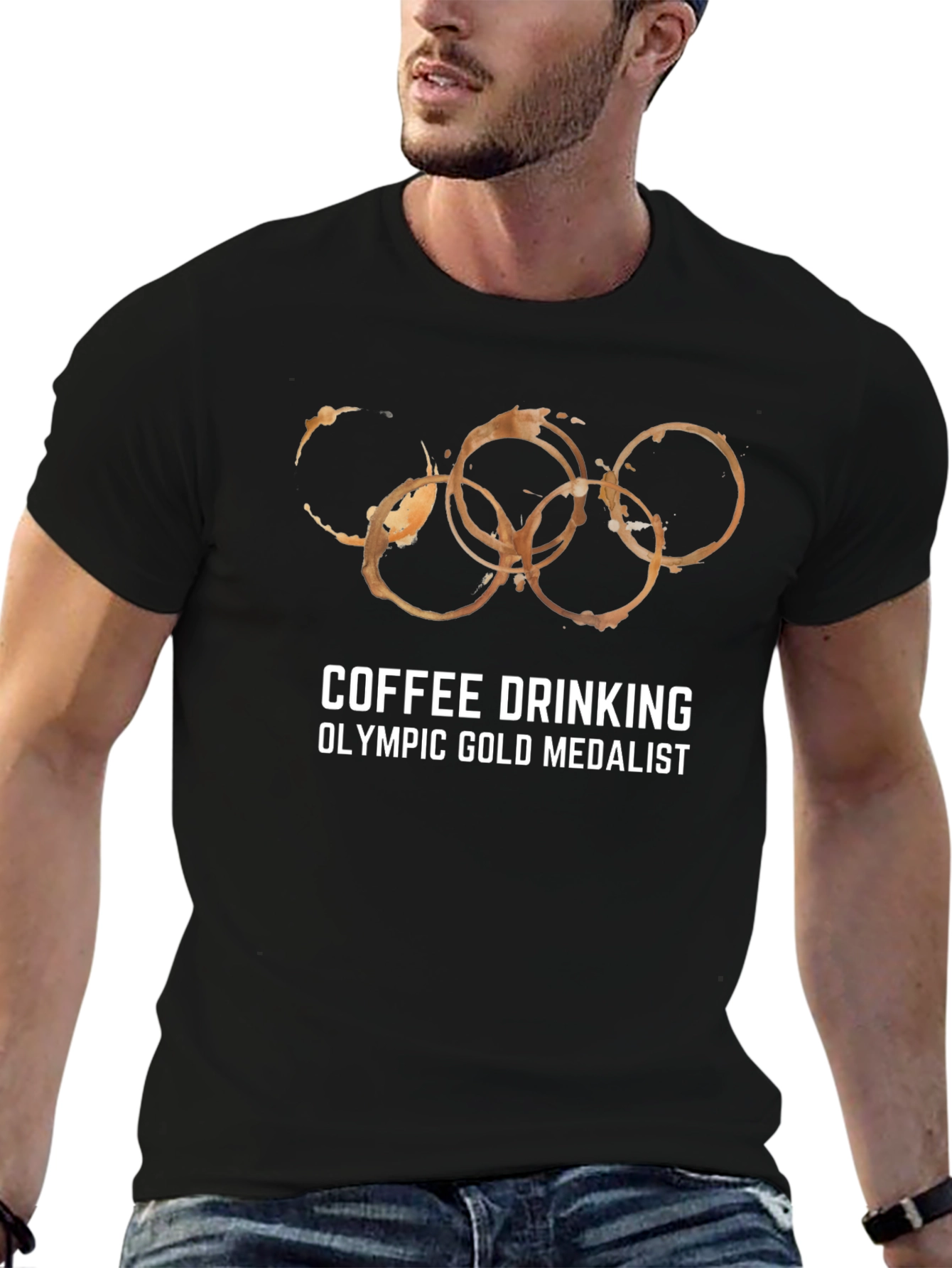 Coffee Drinking Olympic Gold Medalist T-Shirt