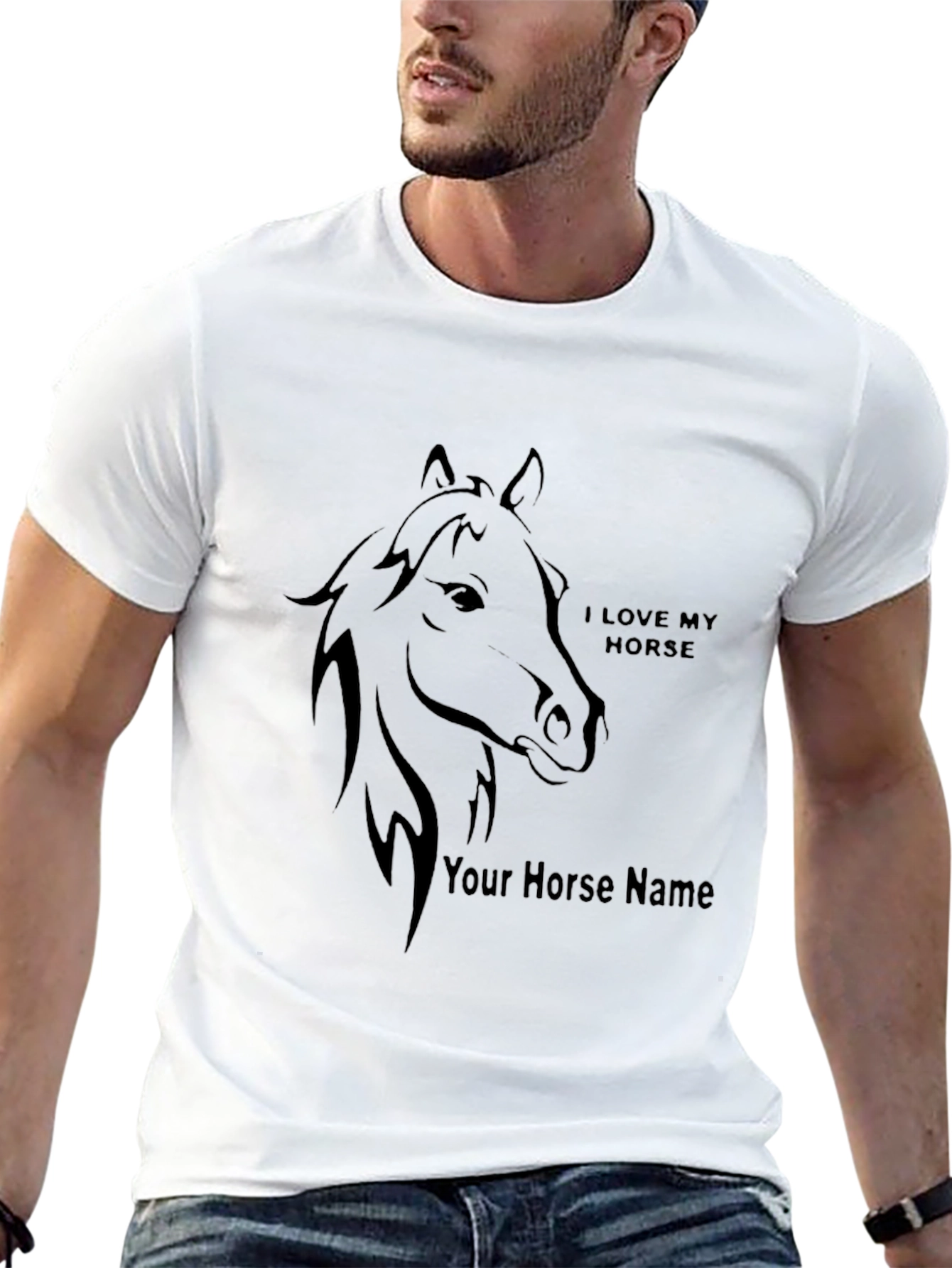 I Love My Horse T-Shirt - Customizable Name