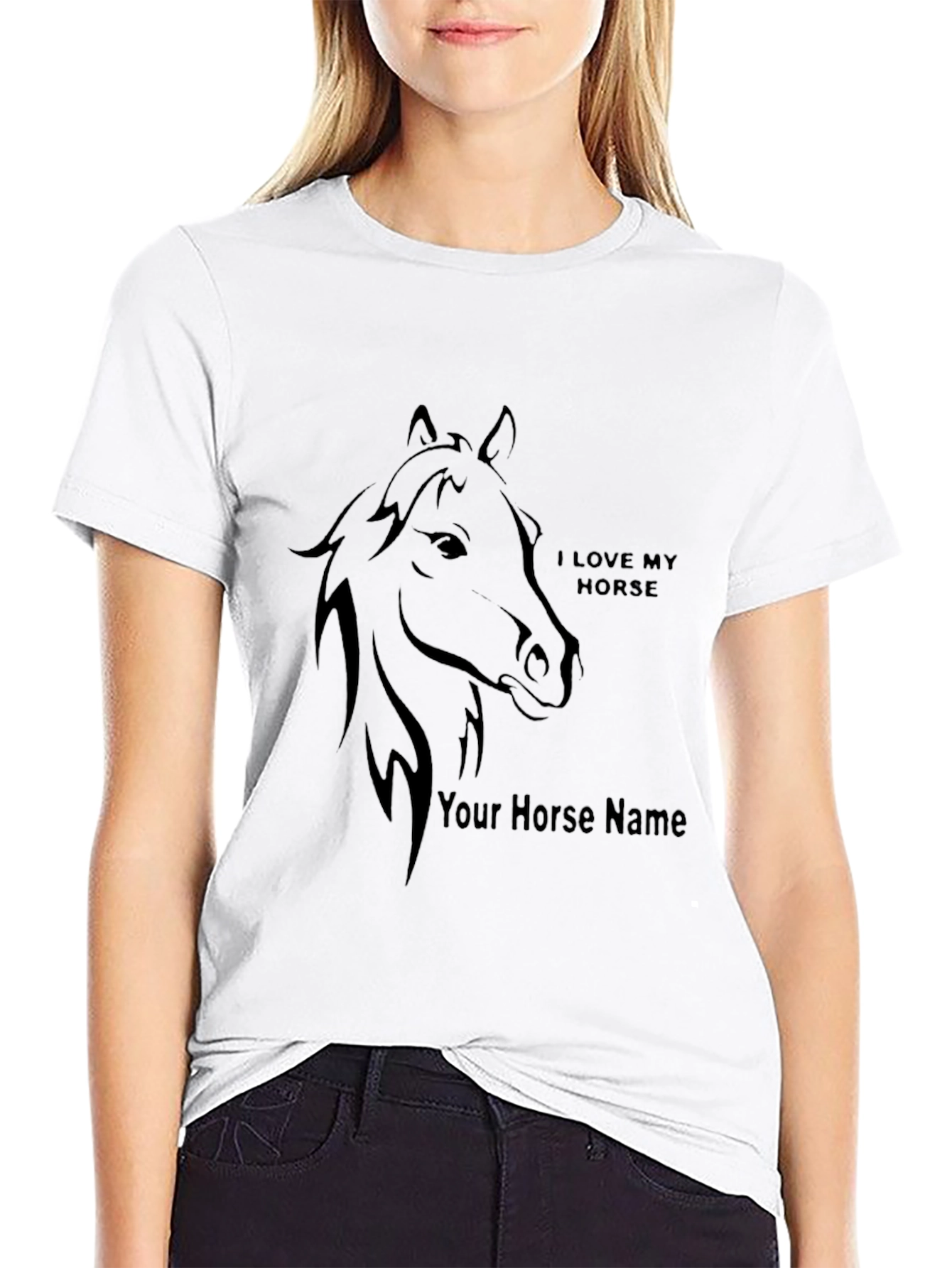 I Love My Horse T-Shirt - Customizable Name