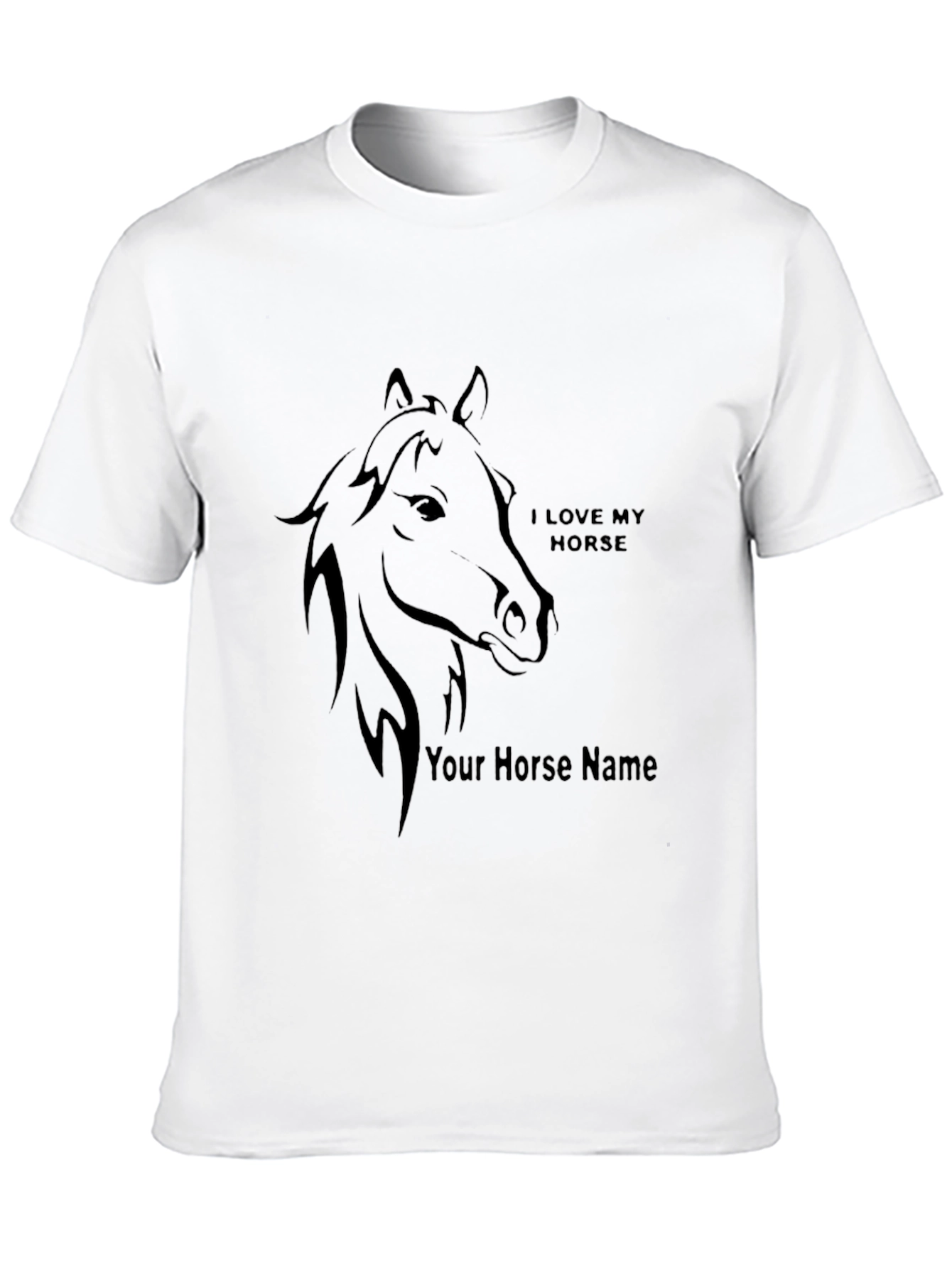 I Love My Horse T-Shirt - Customizable Name