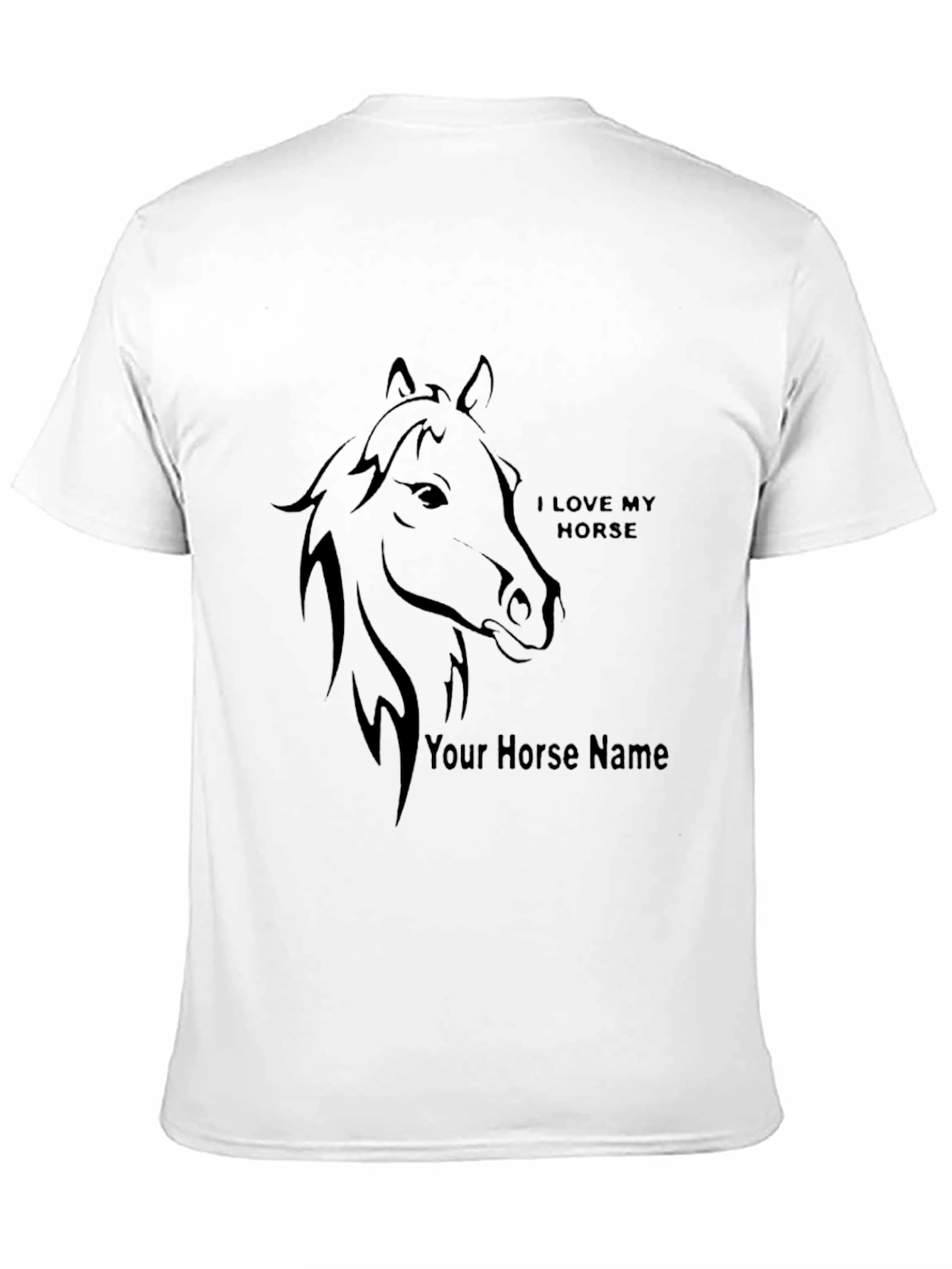 I Love My Horse T-Shirt - Customizable Name