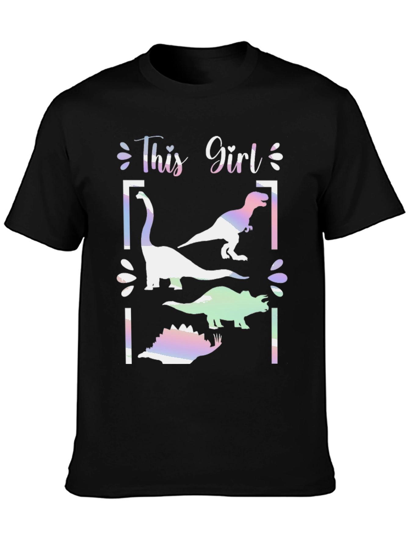 This Girl Loves Dinosaurs Graphic T-Shirt