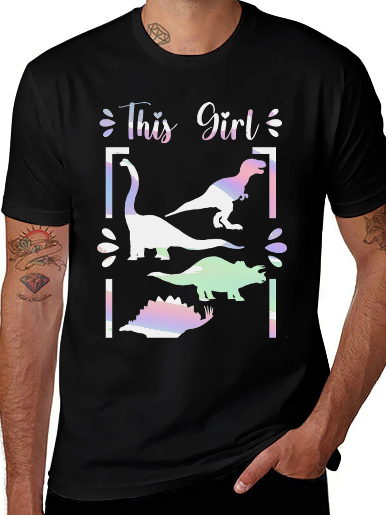 This Girl Loves Dinosaurs Graphic T-Shirt