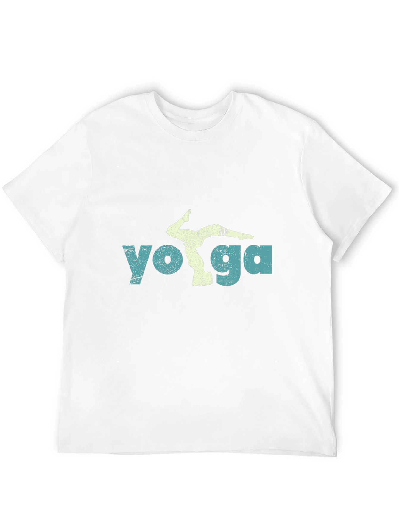 Yoga Pose Graphic T-Shirt - Mens Casual Black Tee