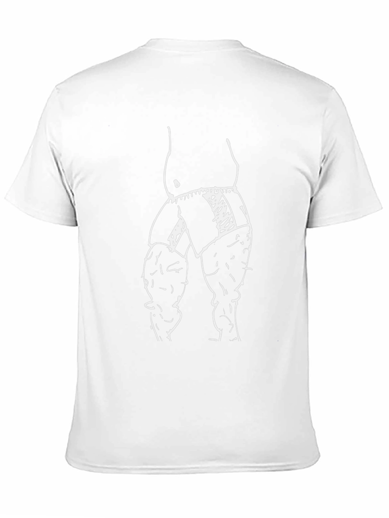 Funny Black T-Shirt with Sketch Bodybuilder Design