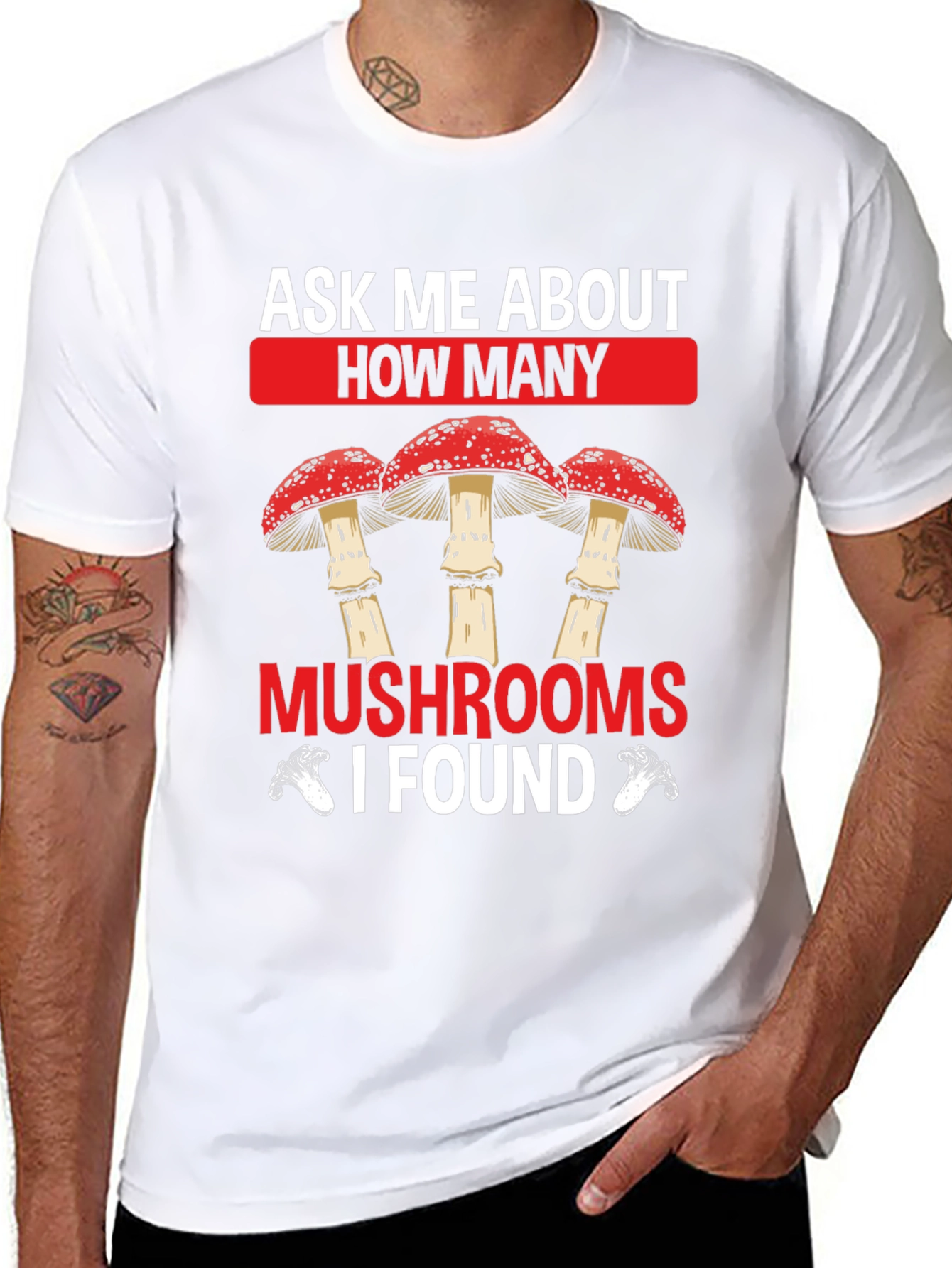Ask Me About Mushrooms Graphic T-Shirt
