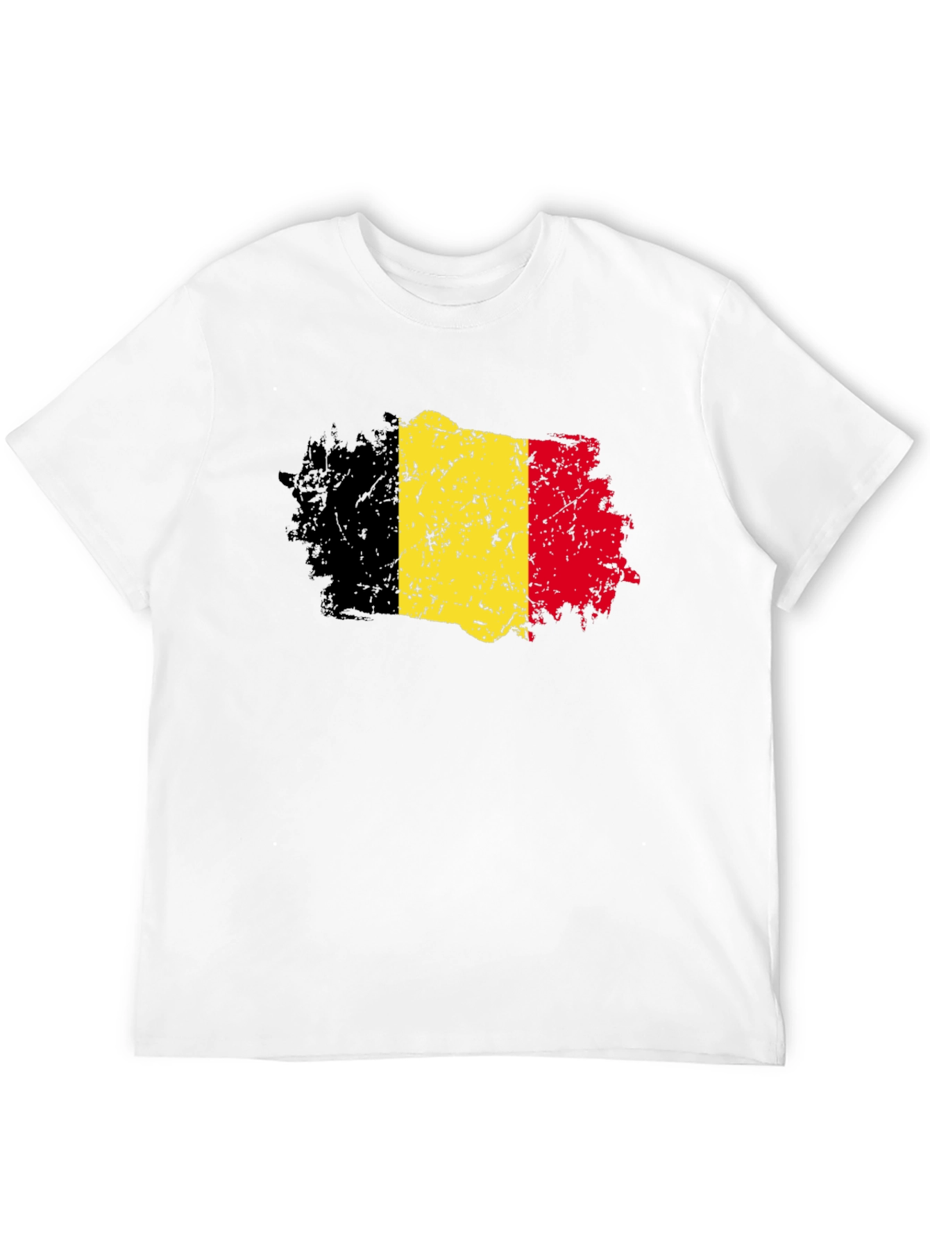Belgium Flag T-Shirt - Distressed Design